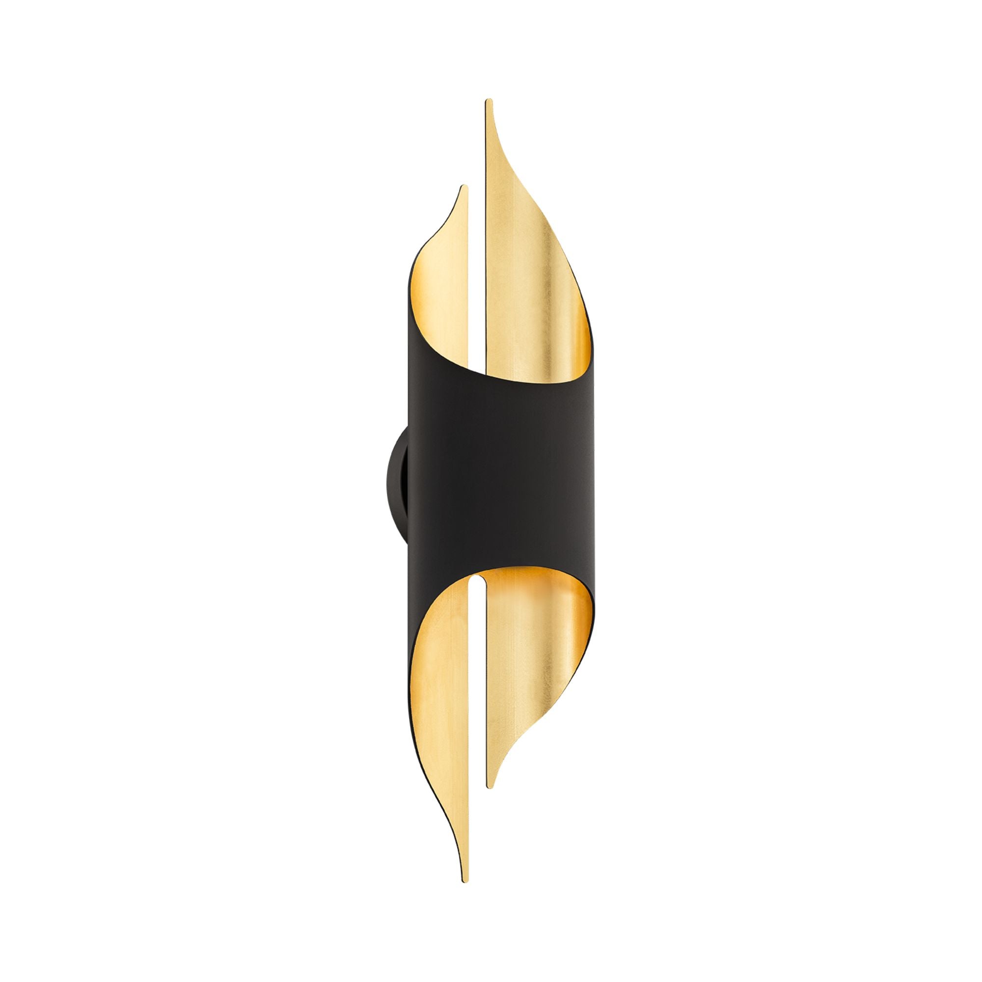 Clasp 23" LED Wall Sconce, Bronze & Gold Leaf Finish