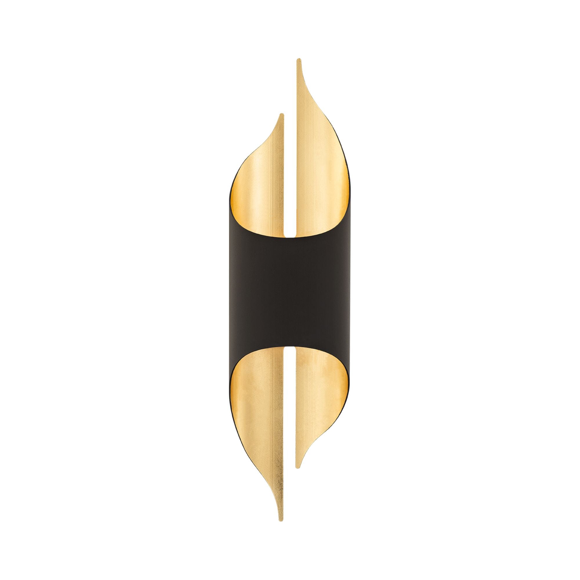 Clasp 23" LED Wall Sconce, Bronze & Gold Leaf Finish