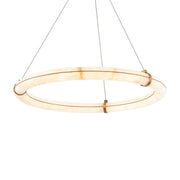 Clique 31" LED Pendant Chandelier, Aged Brass Finish