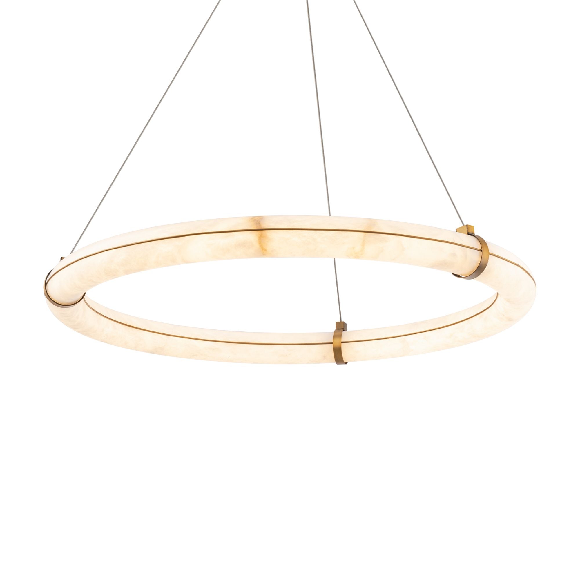 Clique 31" LED Pendant Chandelier, Aged Brass Finish
