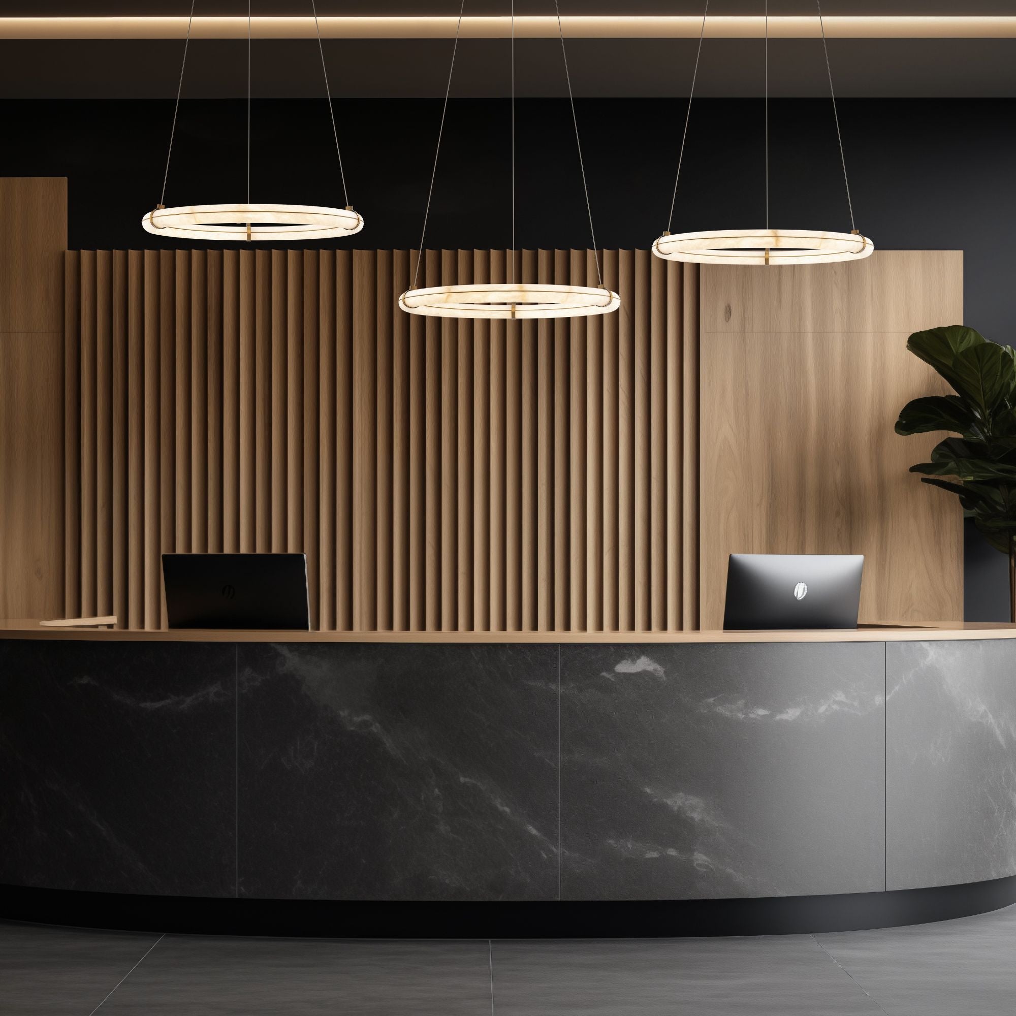 Clique 31" LED Pendant Chandelier, Aged Brass Finish