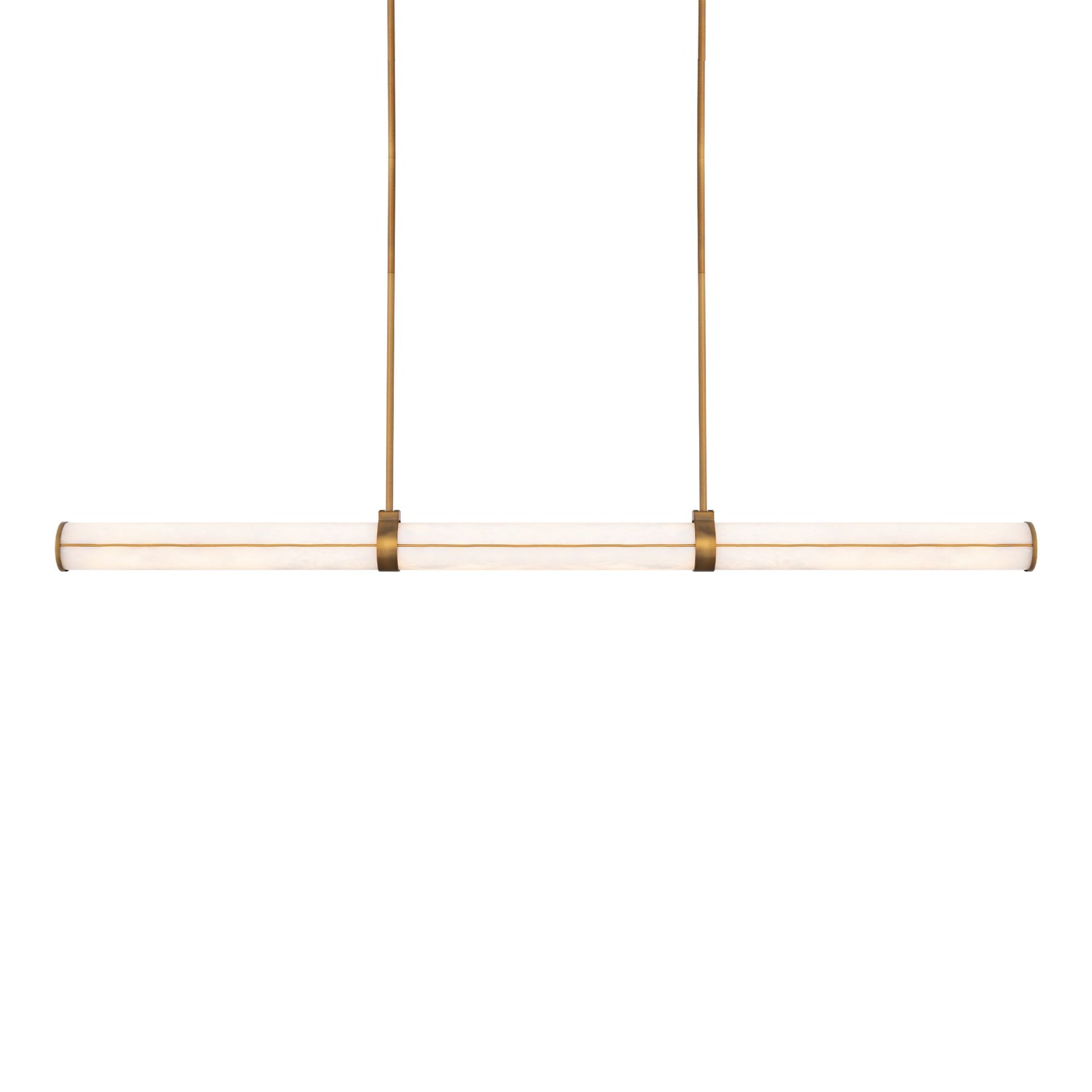 Clique 48" LED Linear Pendant, Aged Brass Finish - Bees Lighting