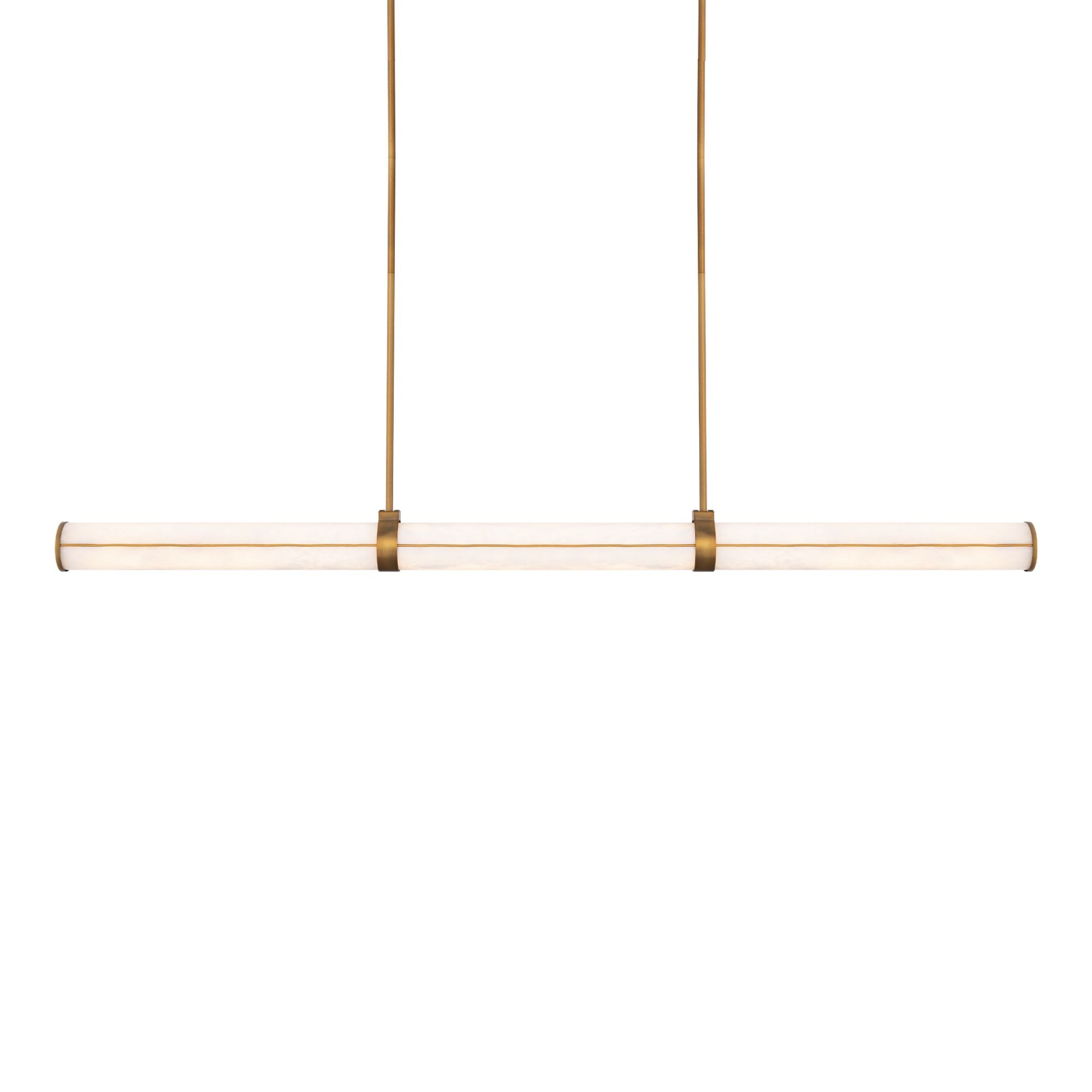 Clique 48" LED Linear Pendant, Aged Brass Finish - Bees Lighting