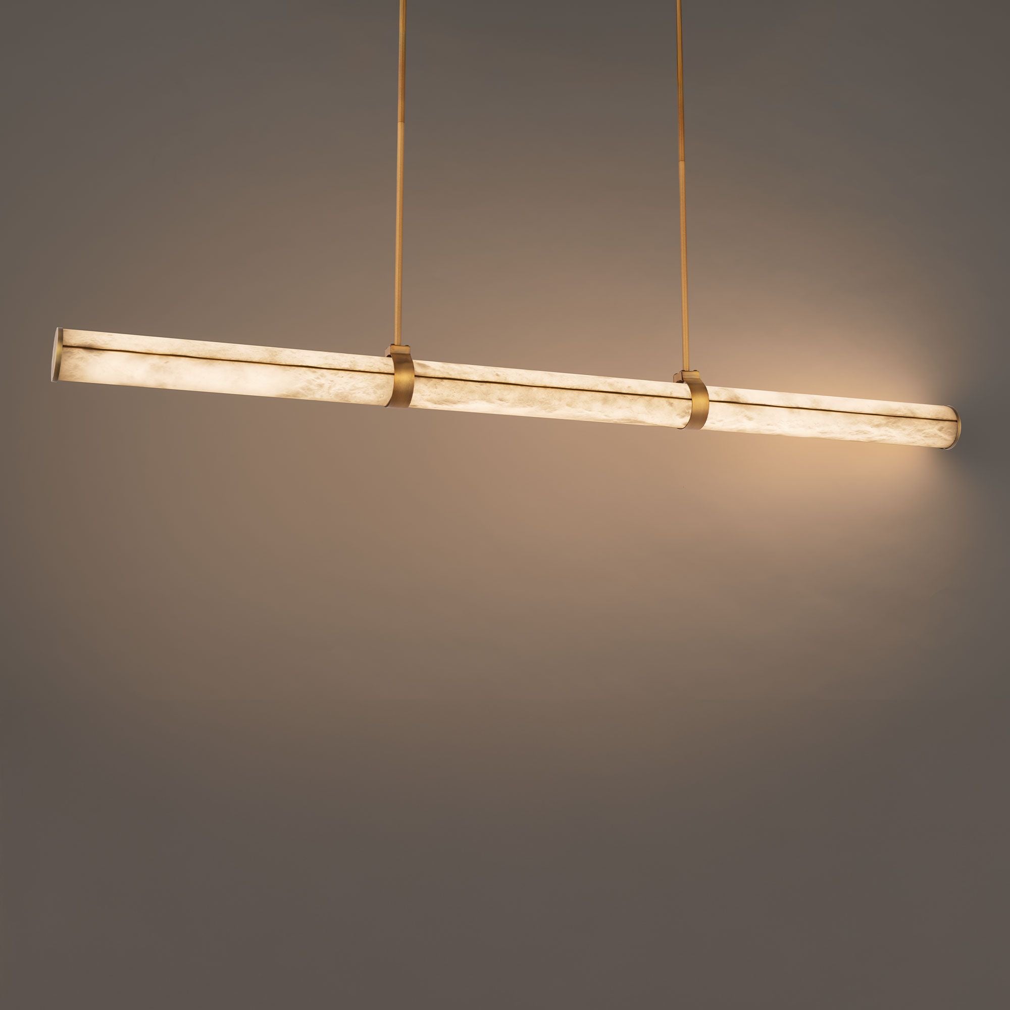 Clique 48" LED Linear Pendant, Aged Brass Finish - Bees Lighting