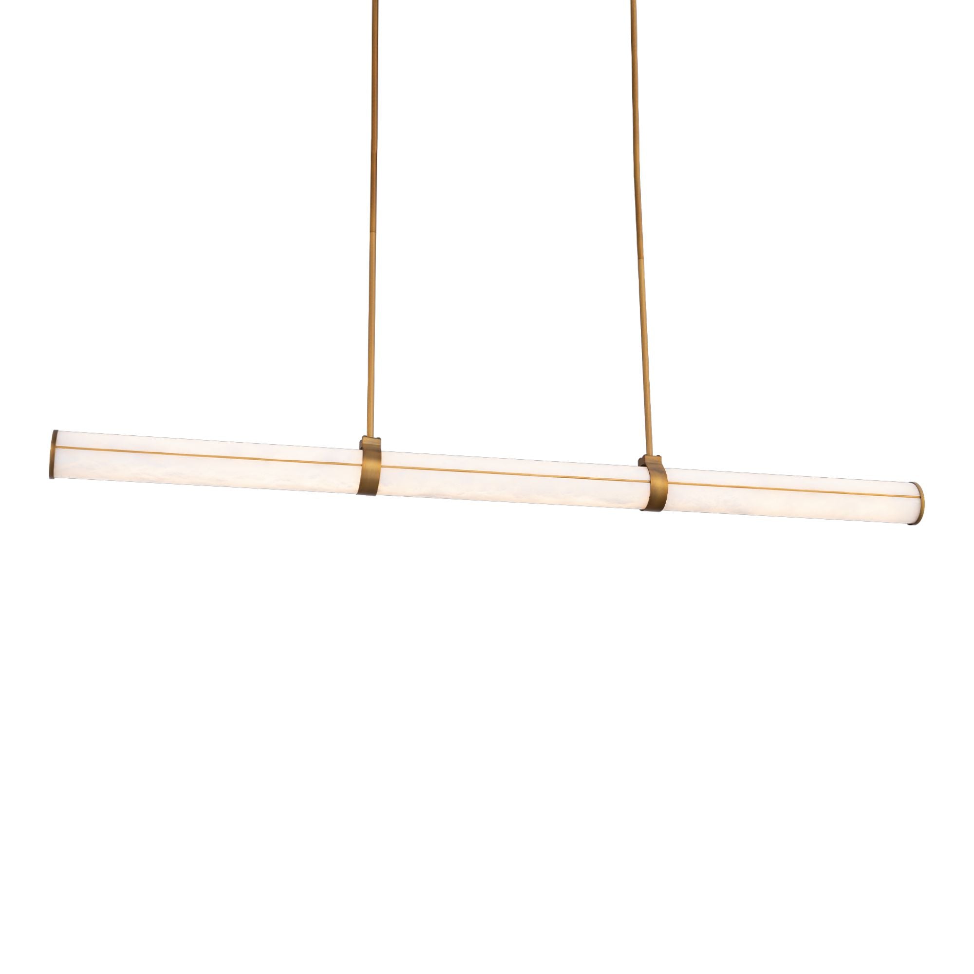 Clique 48" LED Linear Pendant, Aged Brass Finish - Bees Lighting