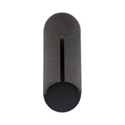 Clog 16" LED Outdoor Wall Sconce, 3000K, Bassalt Stone/Black Finish