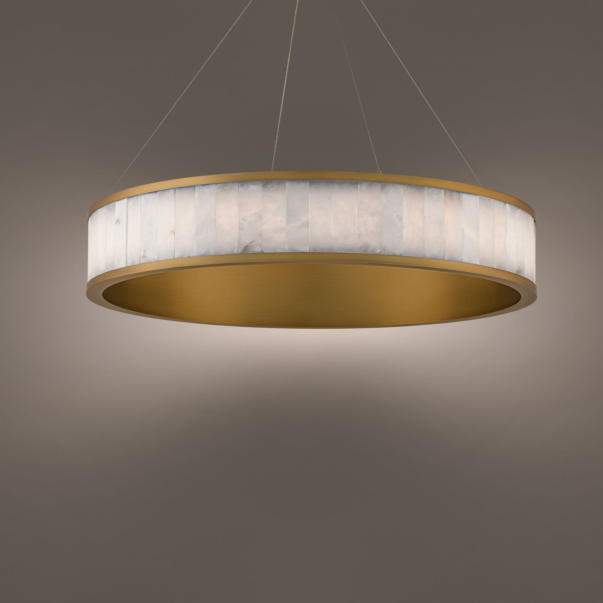 Coliseo 28" LED Pendant, Aged Brass Finish