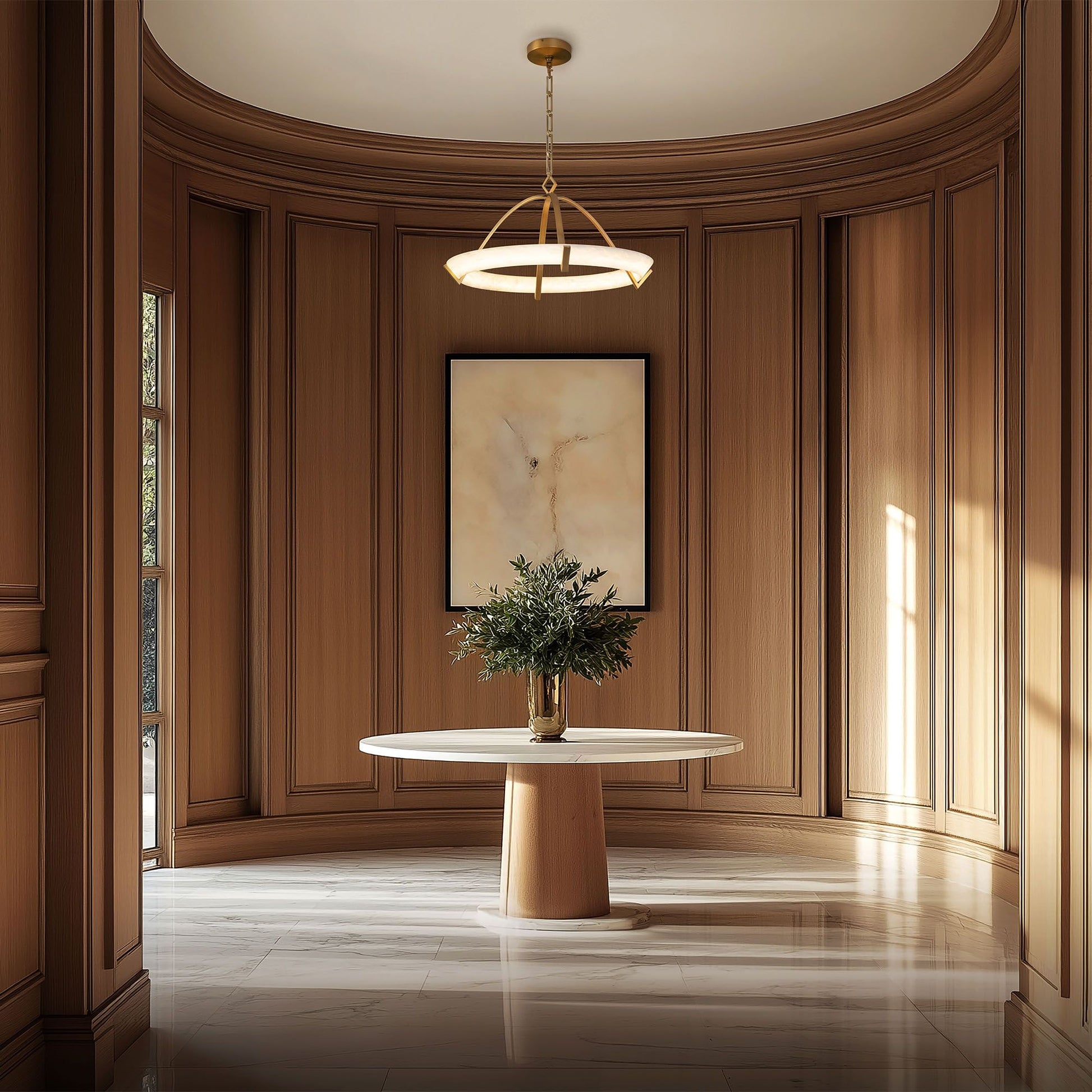 Copa 25" LED Pendant, Aged Brass Finish - Bees Lighting