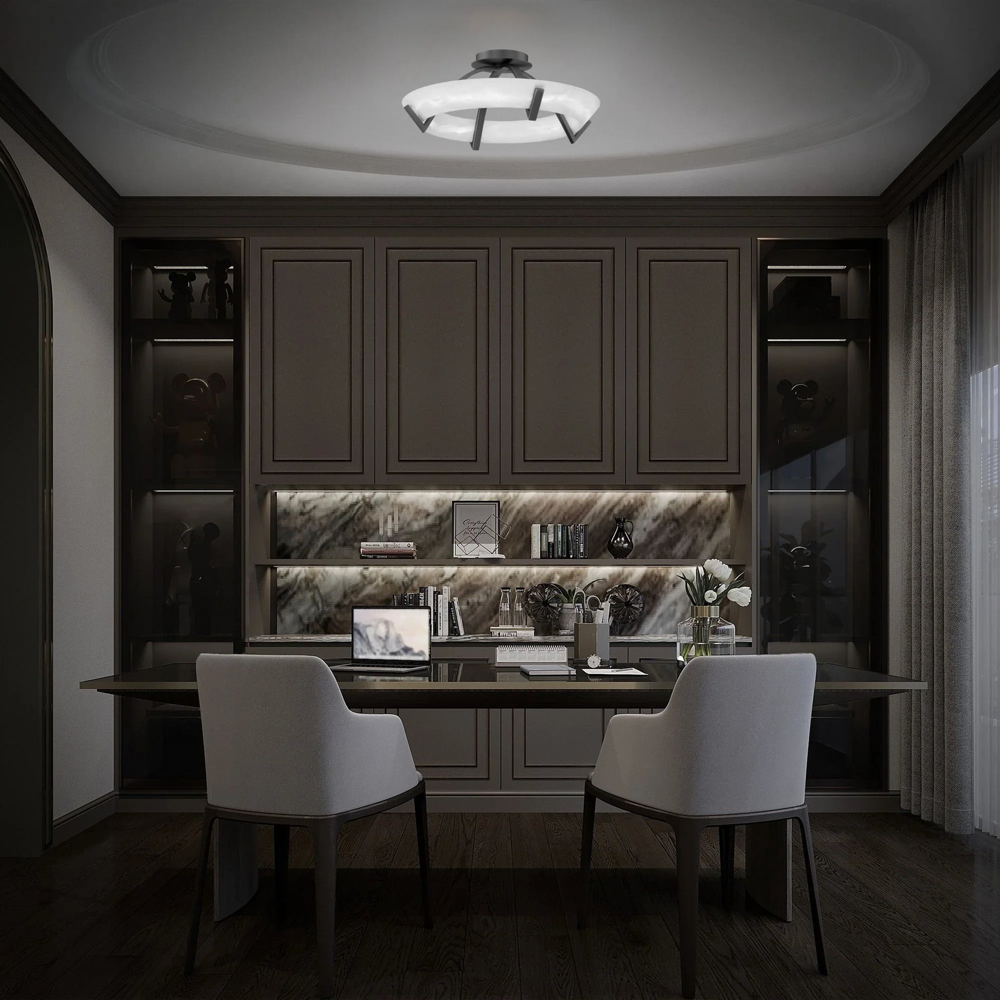 Modern Forms - Copa 19" LED Flush Mount, Antique Nickel Finish | Bees Lighting