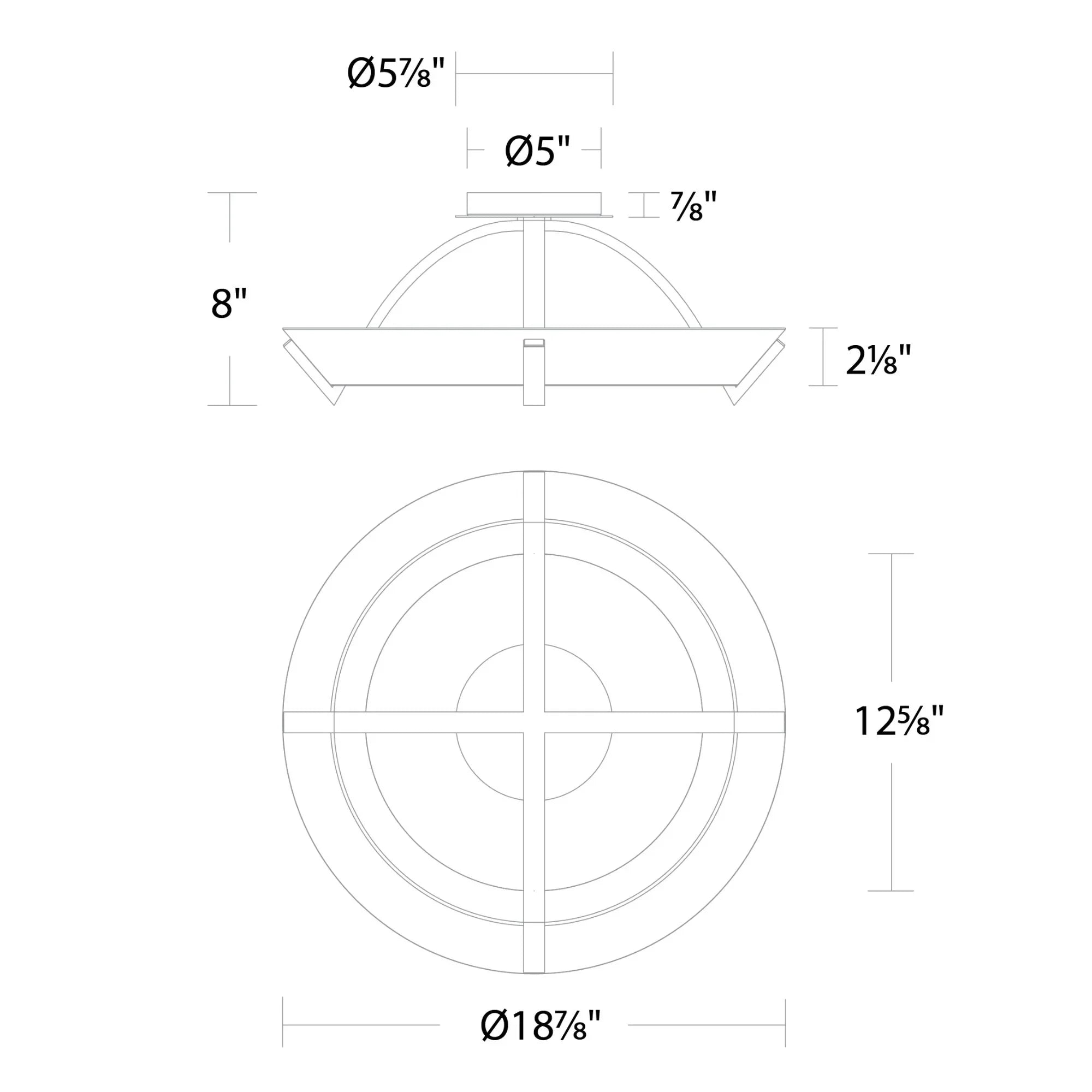 Modern Forms - Copa 19" LED Flush Mount, Antique Nickel Finish | Bees Lighting