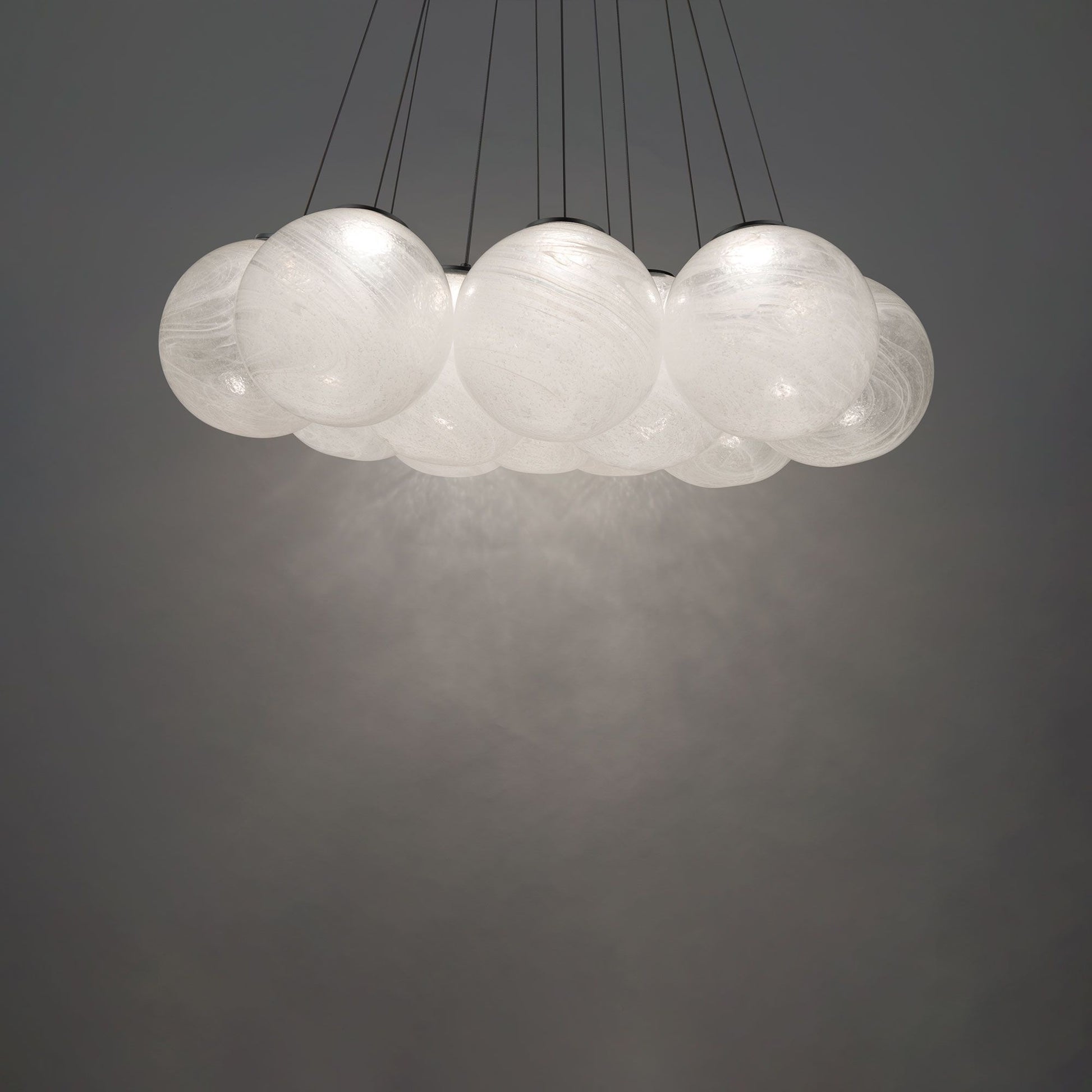 Cosmic 12" LED Chandelier, Black Finish - Bees Lighting