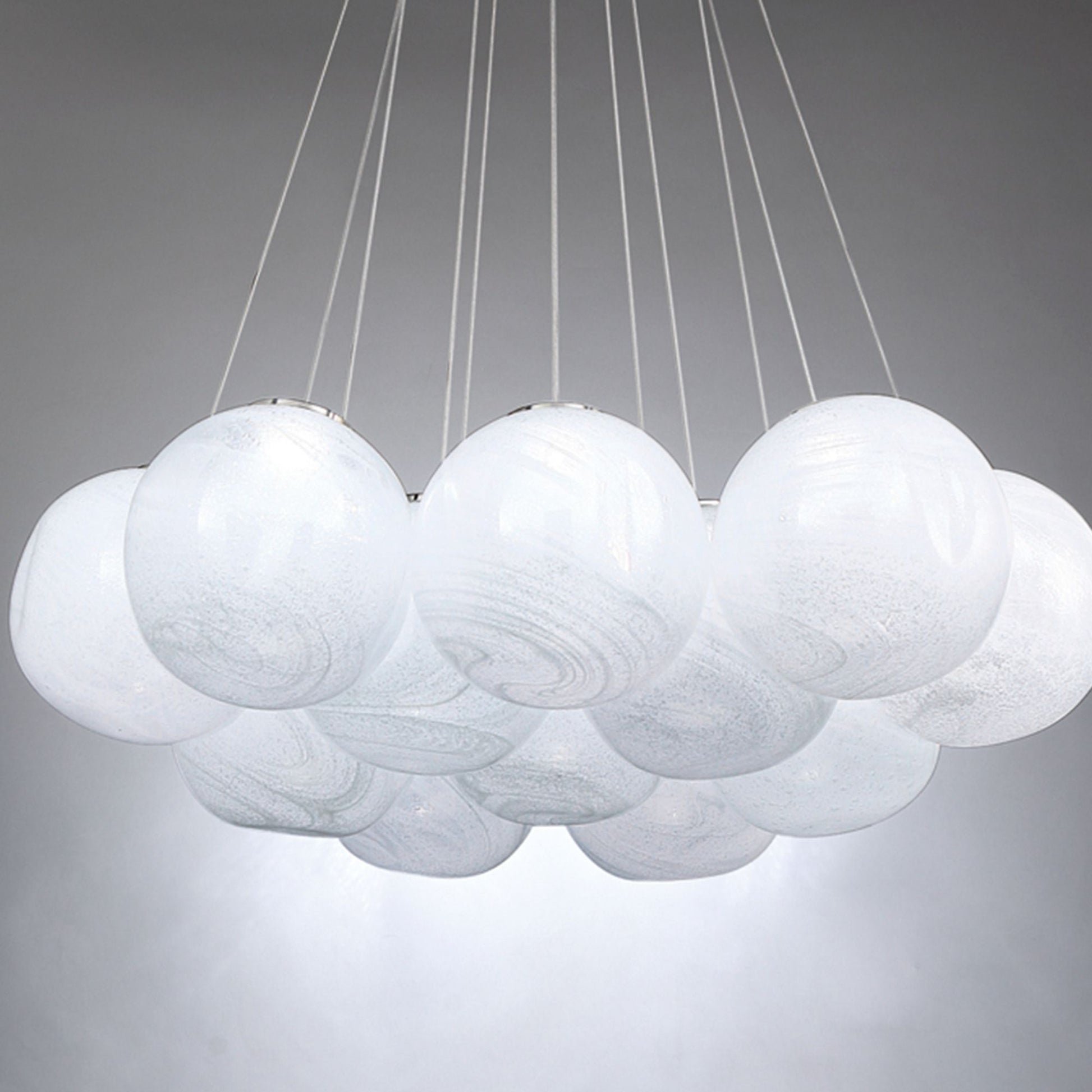 Cosmic 12" LED Chandelier, Brushed Nickel Finish - Bees Lighting