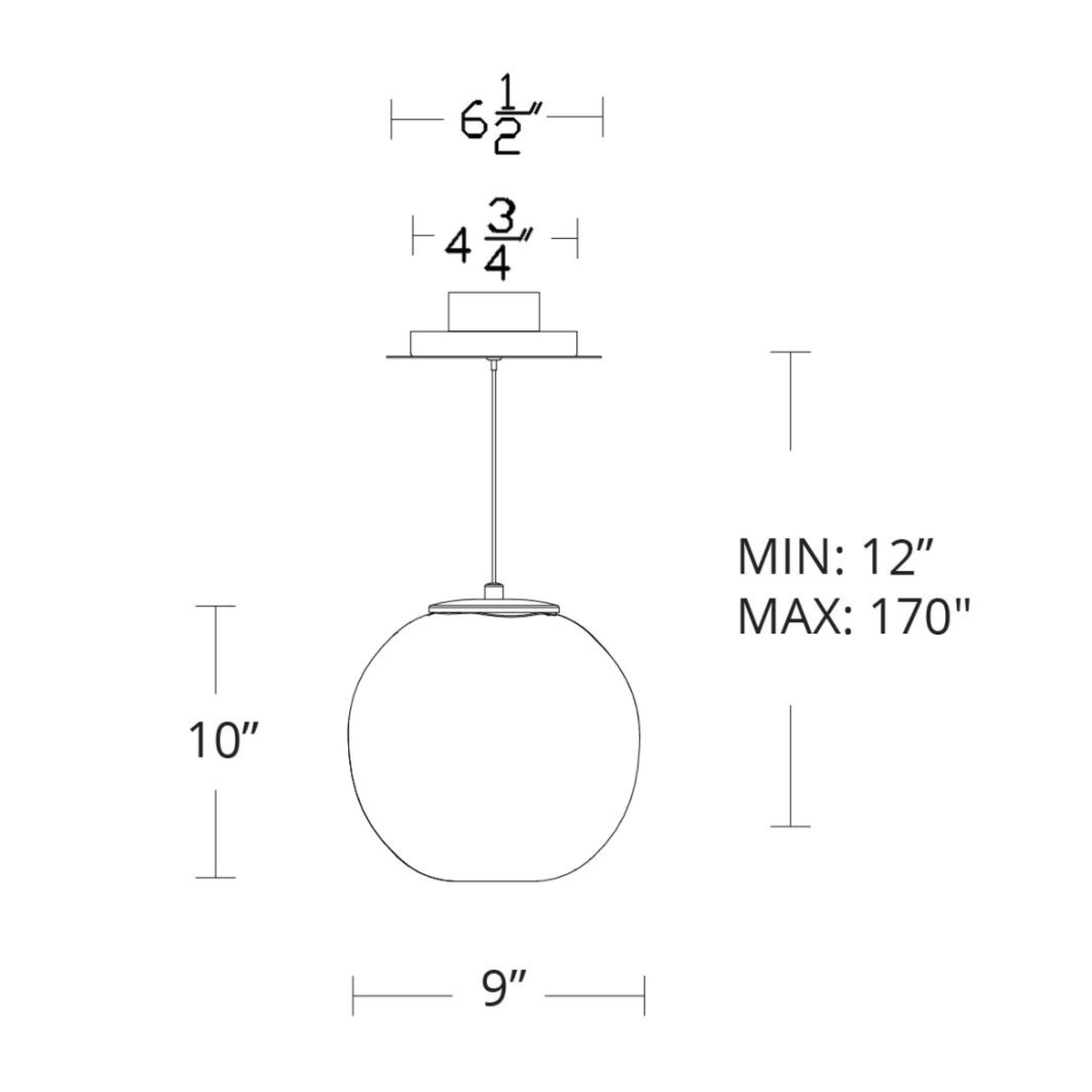 Cosmic 10" LED Mini Pendant, Black Finish - Bees Lighting