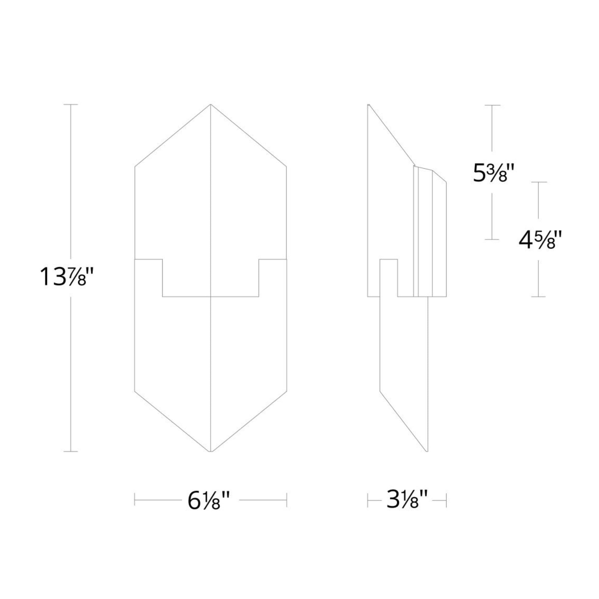 Cupid 14" LED Outdoor Wall Sconce, Brushed Aluminum Finish - Bees Lighting