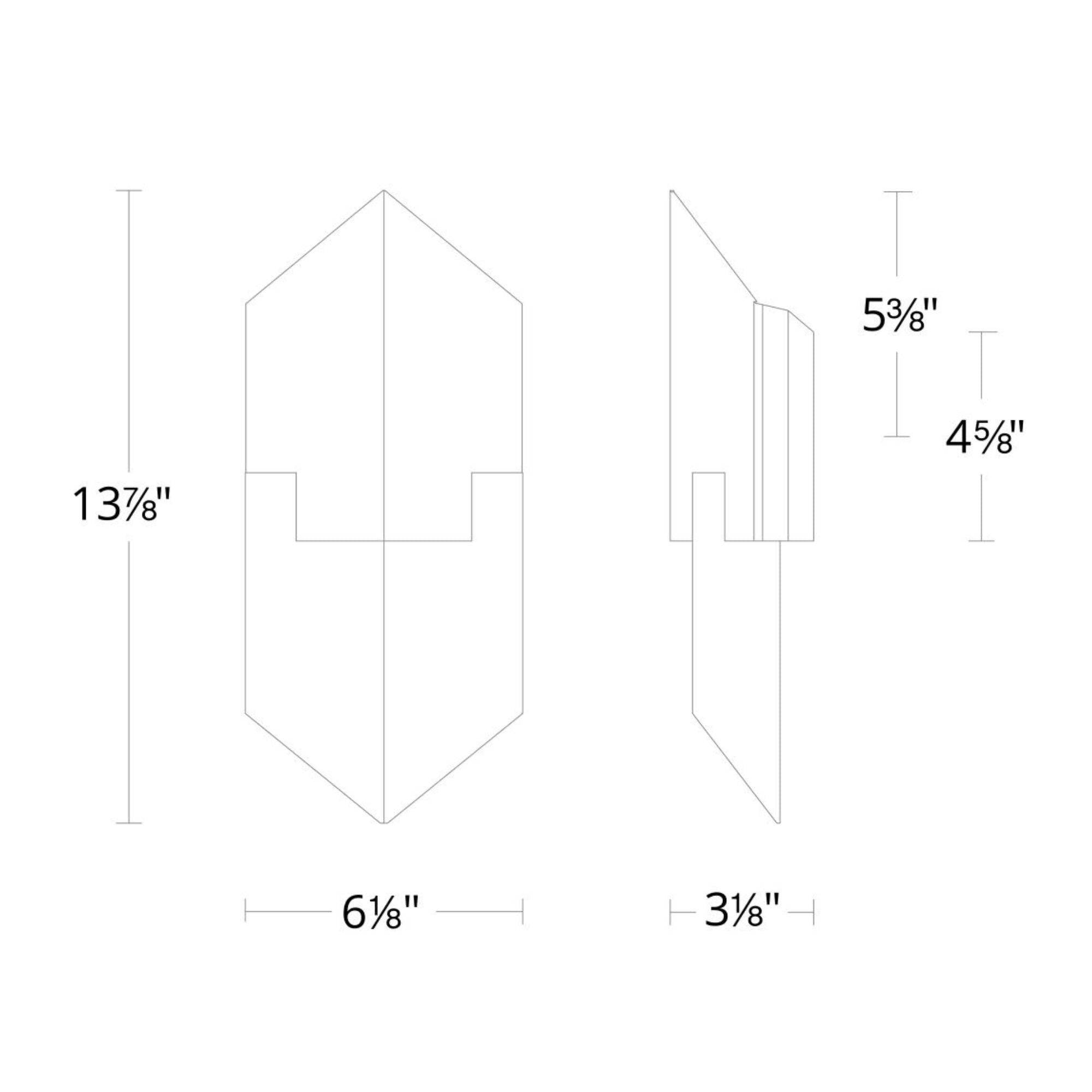 Cupid 14" LED Outdoor Wall Sconce, Brushed Aluminum Finish - Bees Lighting