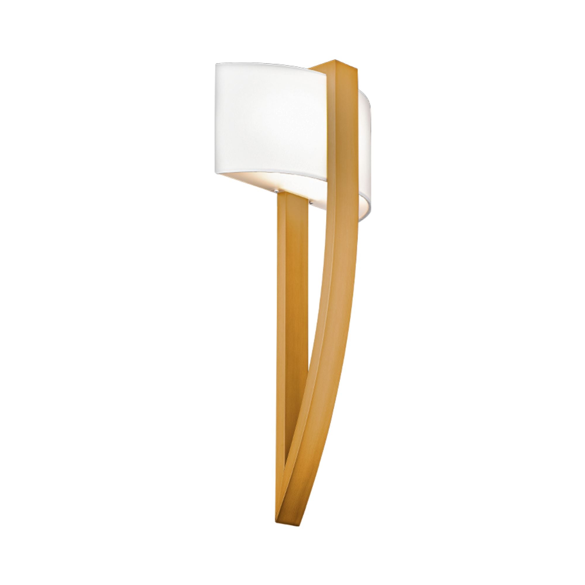 Curvana 20" LED Wall Sconce, Aged Brass Finish
