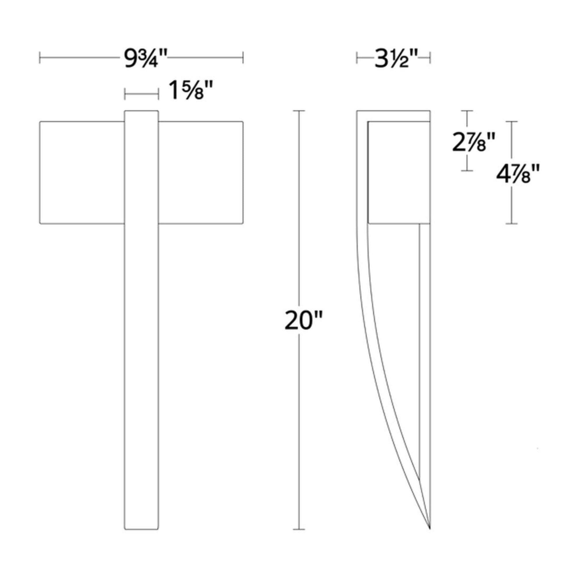 Curvana 20" LED Wall Sconce, Aged Brass Finish