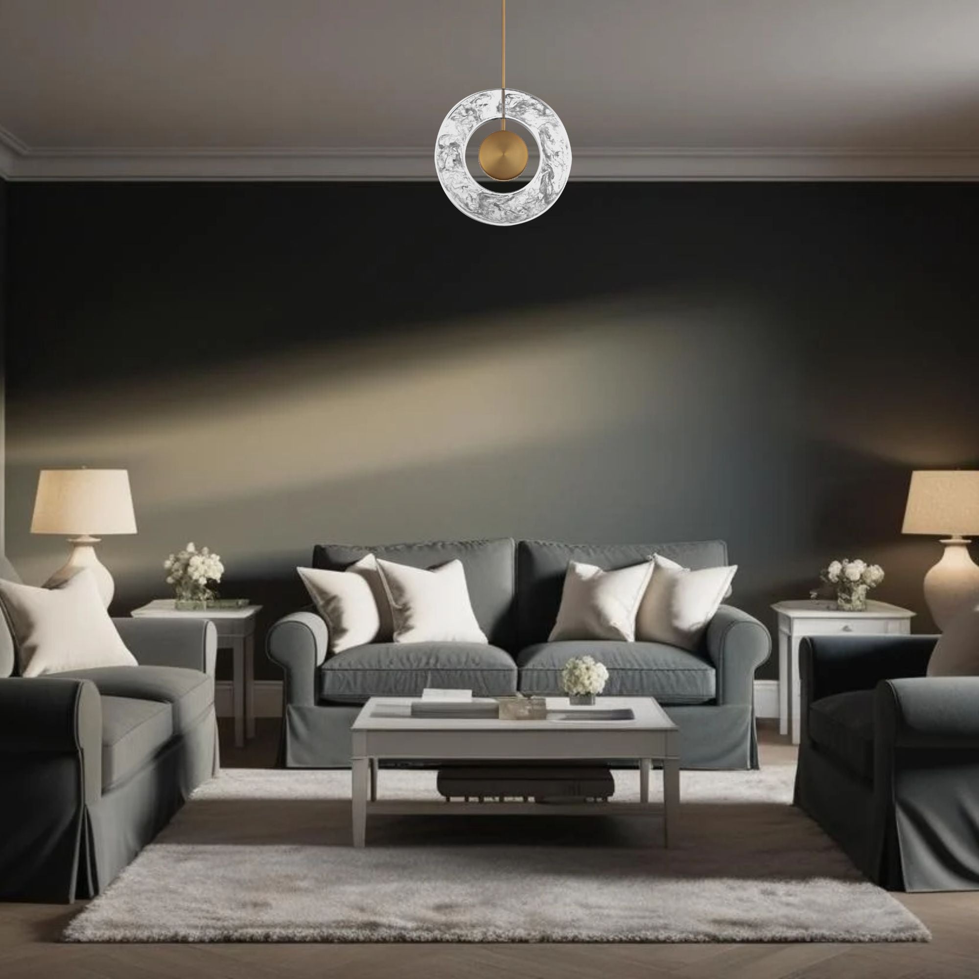 Cymbal 14" LED Mini Pendant, Aged Brass Finish - Bees Lighting
