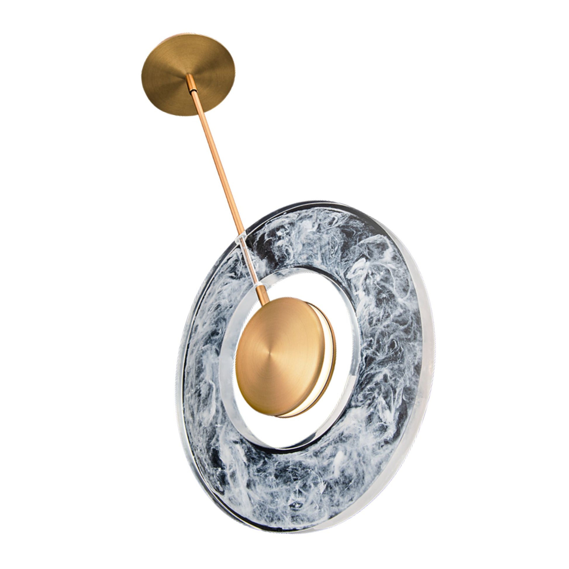 Cymbal 14" LED Mini Pendant, Aged Brass Finish - Bees Lighting
