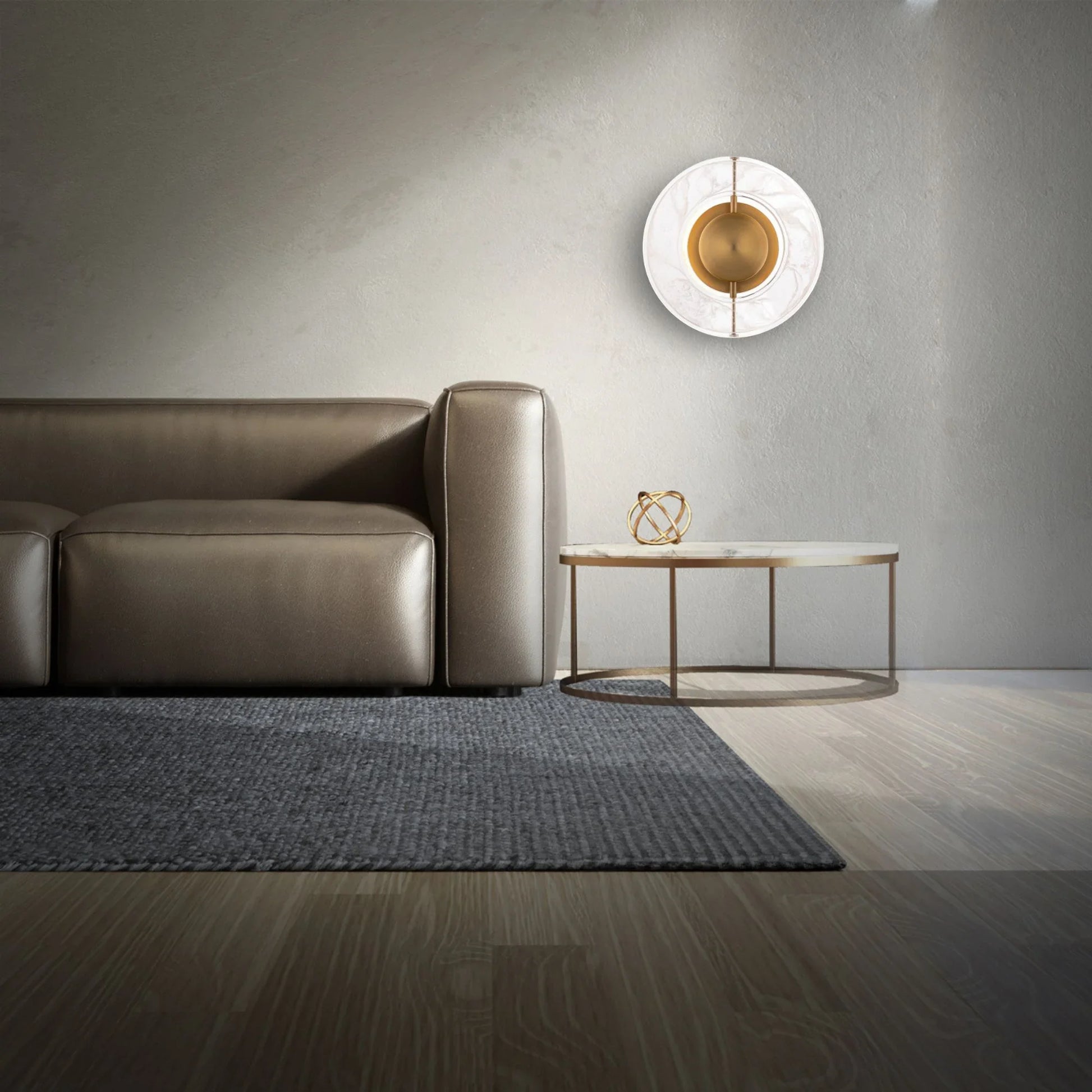 Cymbal 10" LED Wall Sconce, Aged Brass Finish - Bees Lighting