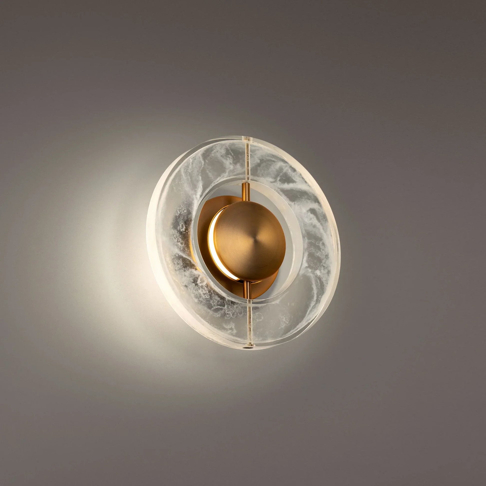 Cymbal 10" LED Wall Sconce, Aged Brass Finish - Bees Lighting