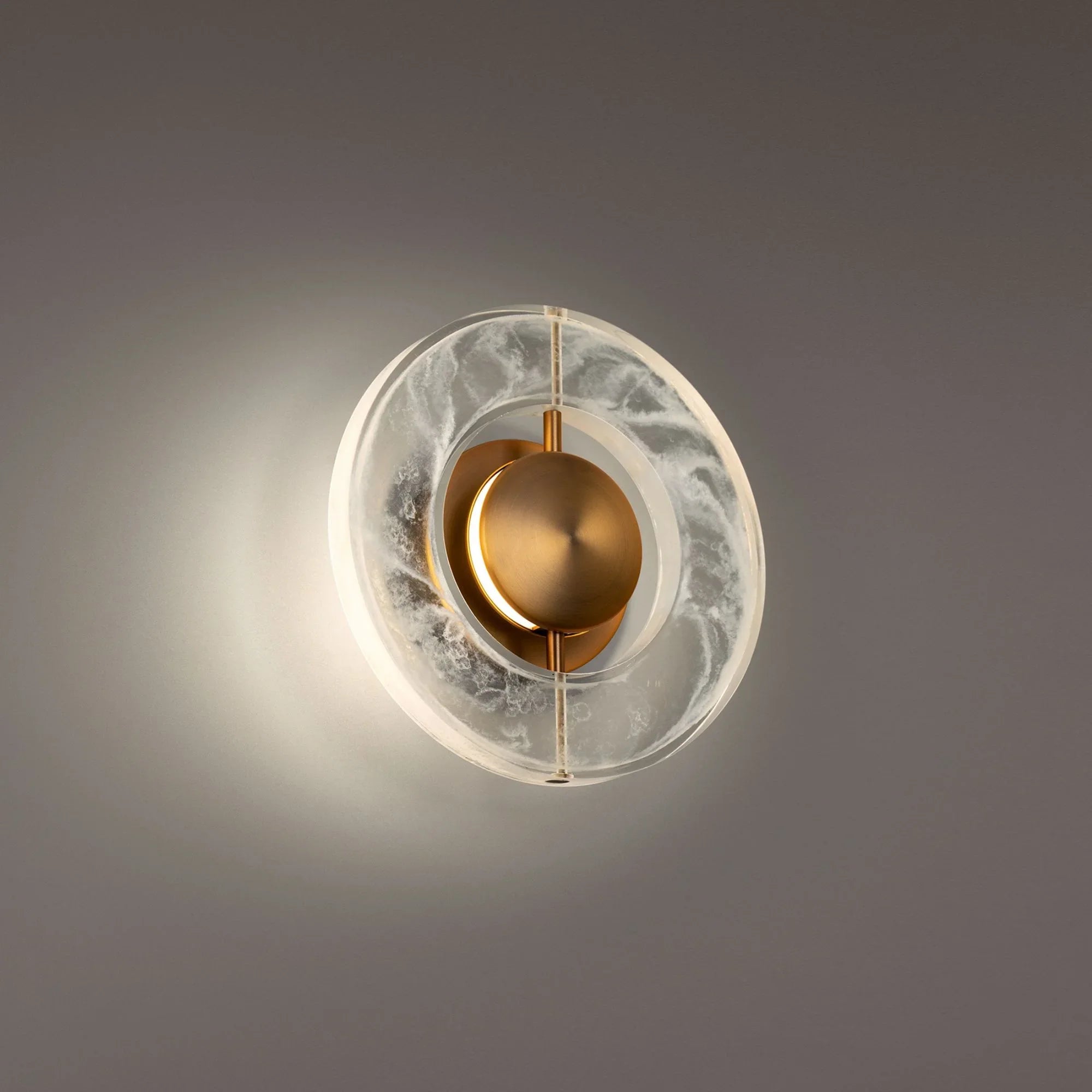 Cymbal 10" LED Wall Sconce, Aged Brass Finish - Bees Lighting