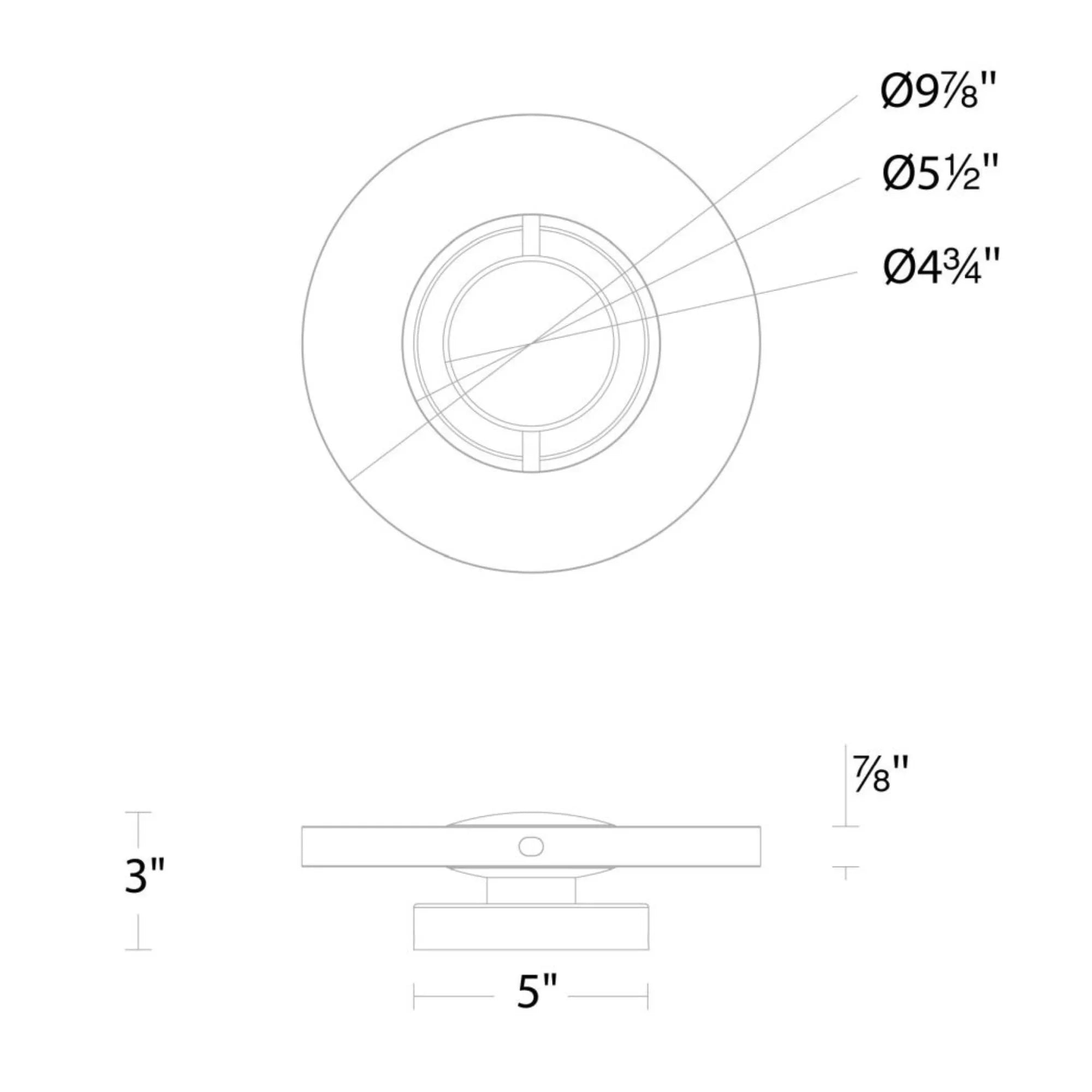 Cymbal 10" LED Wall Sconce, Black Finish - Bees Lighting