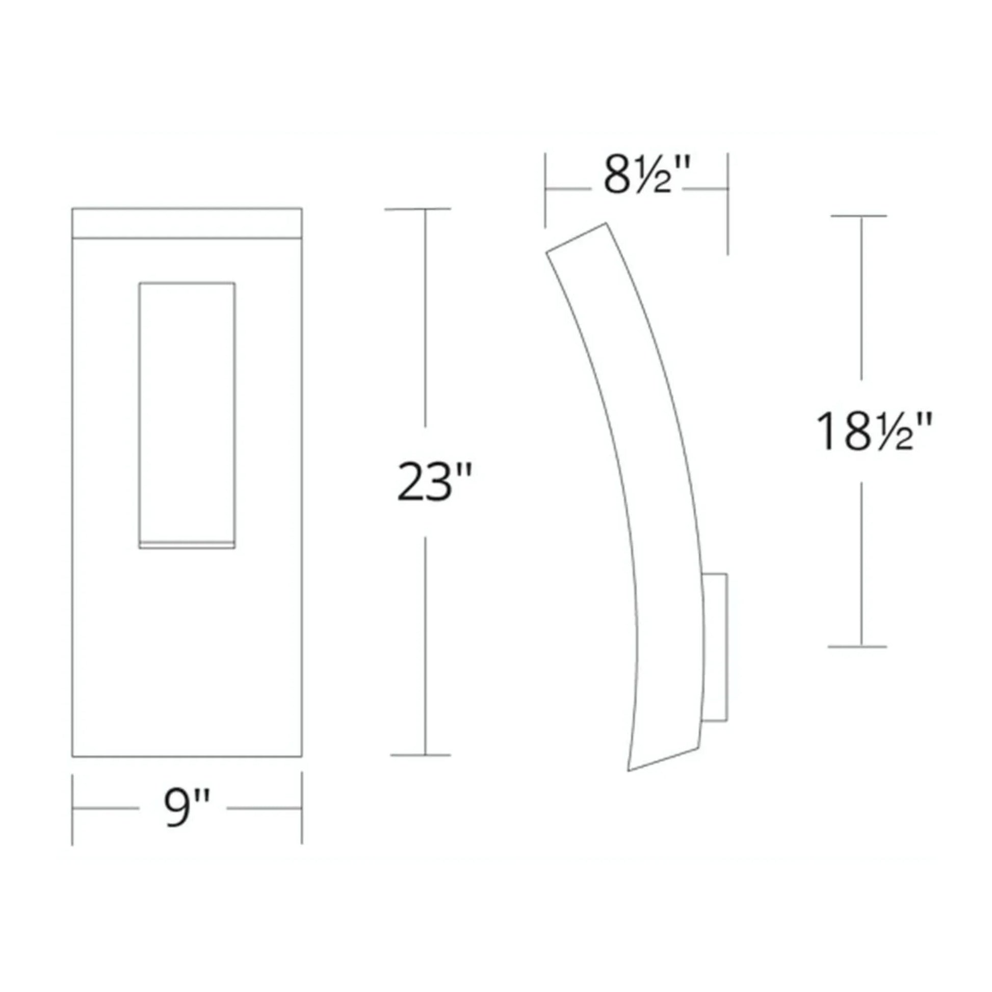 Modern Forms - Dawn 23" LED Outdoor Wall Sconce, Black Finish, Dusk-Dawn | Bees Lighting