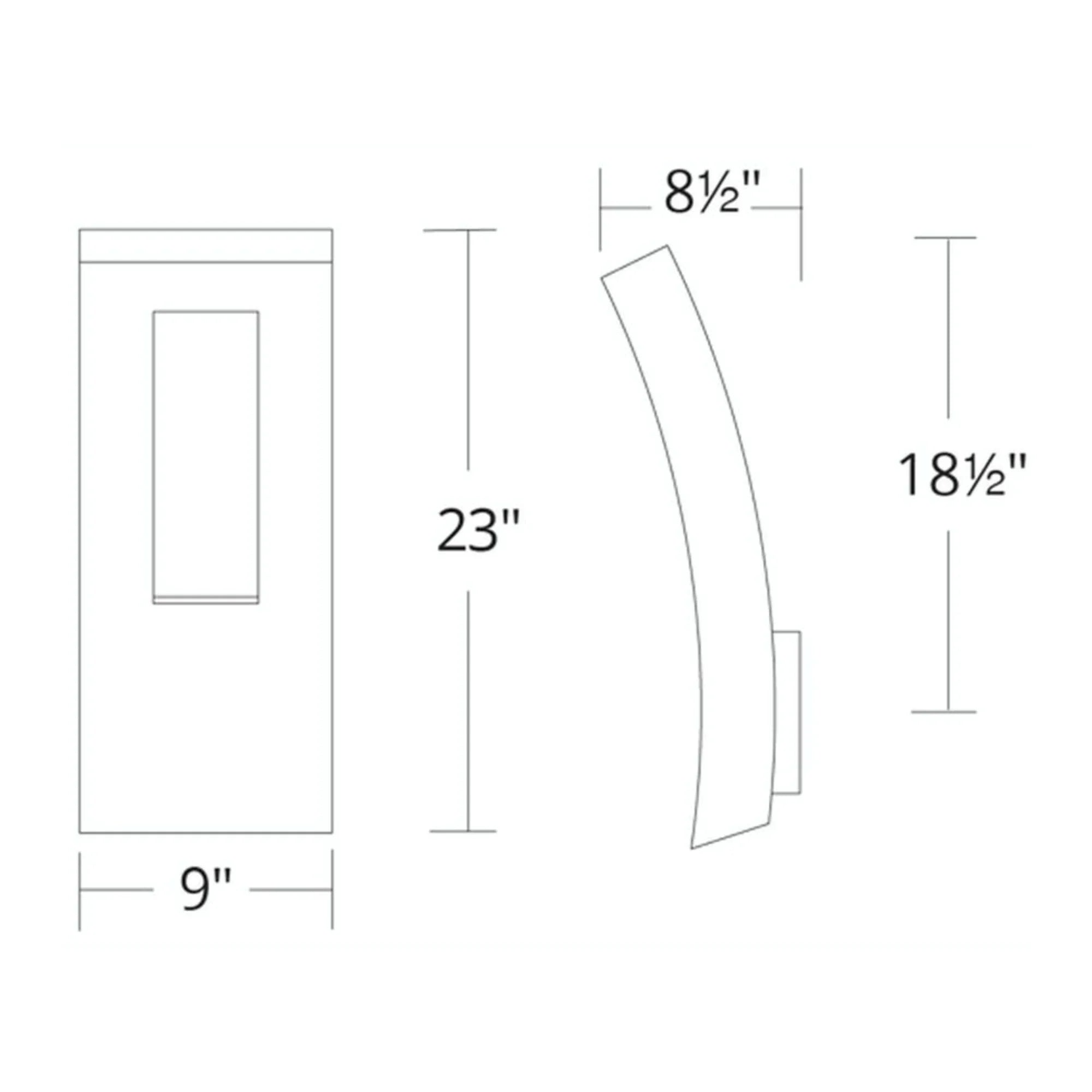 Modern Forms - Dawn 23" LED Outdoor Wall Sconce, Black Finish, Dusk-Dawn | Bees Lighting