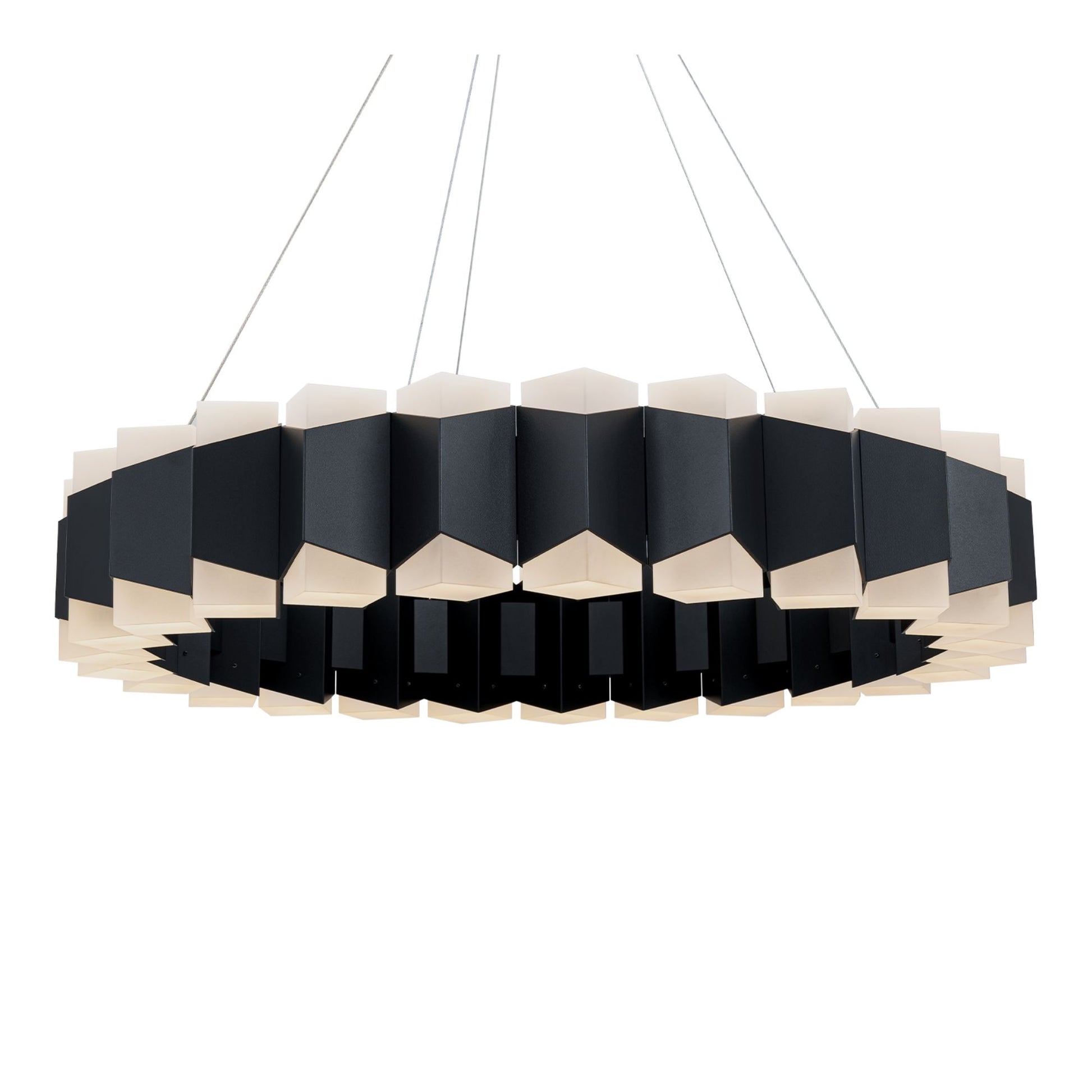 Dolman 27" LED Pendant, Black Finish - Bees Lighting