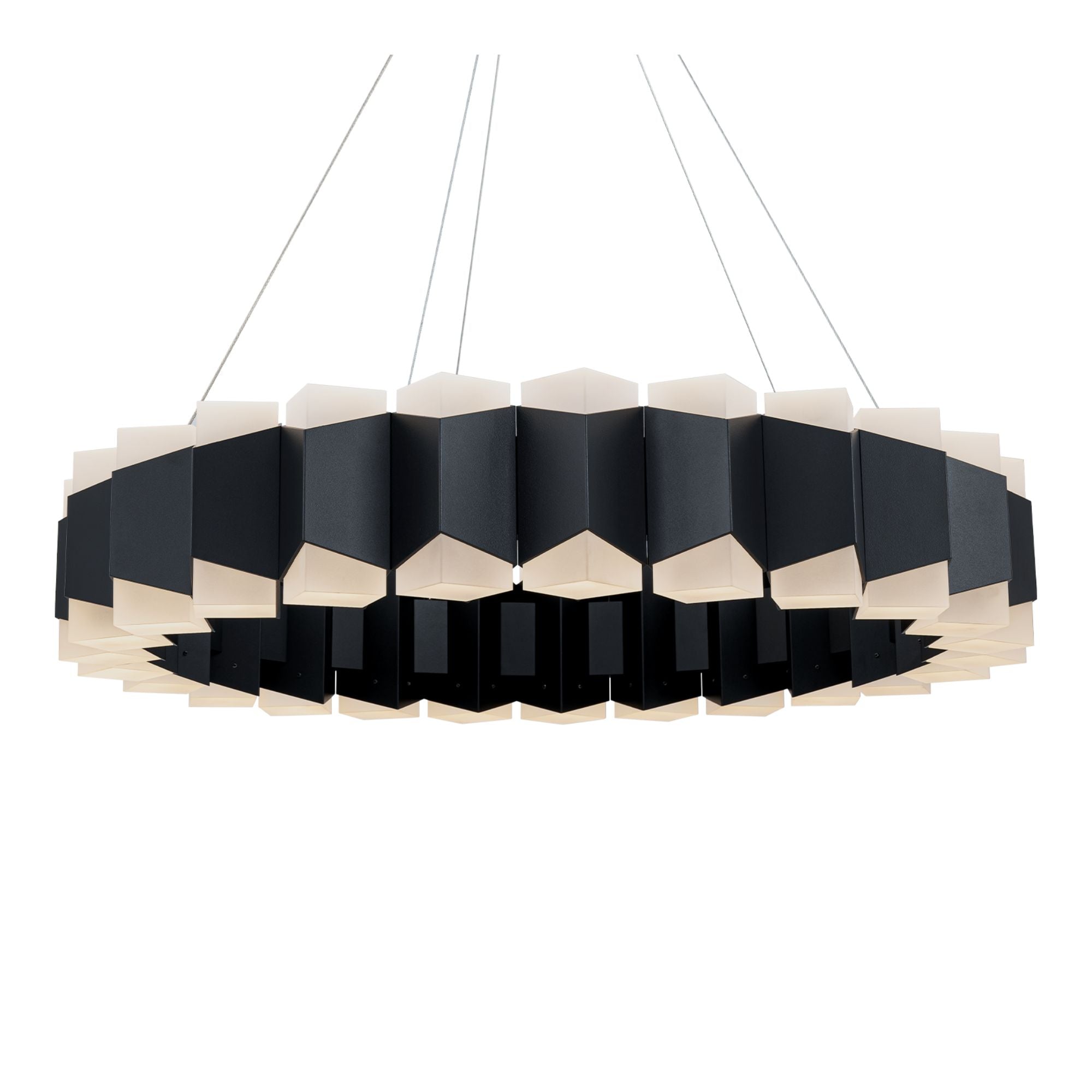 Dolman 27" LED Pendant, Black Finish - Bees Lighting