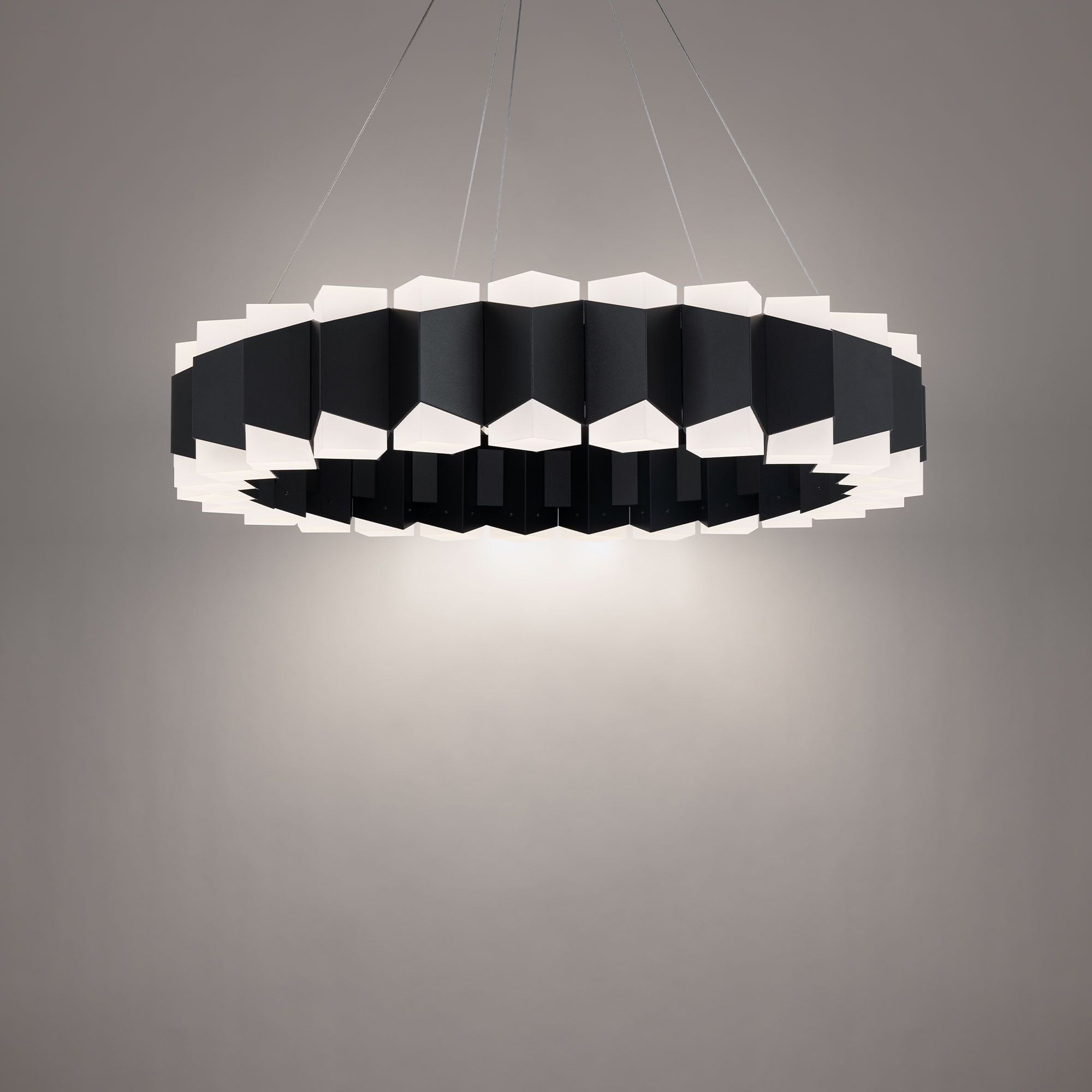 Dolman 27" LED Pendant, Black Finish - Bees Lighting