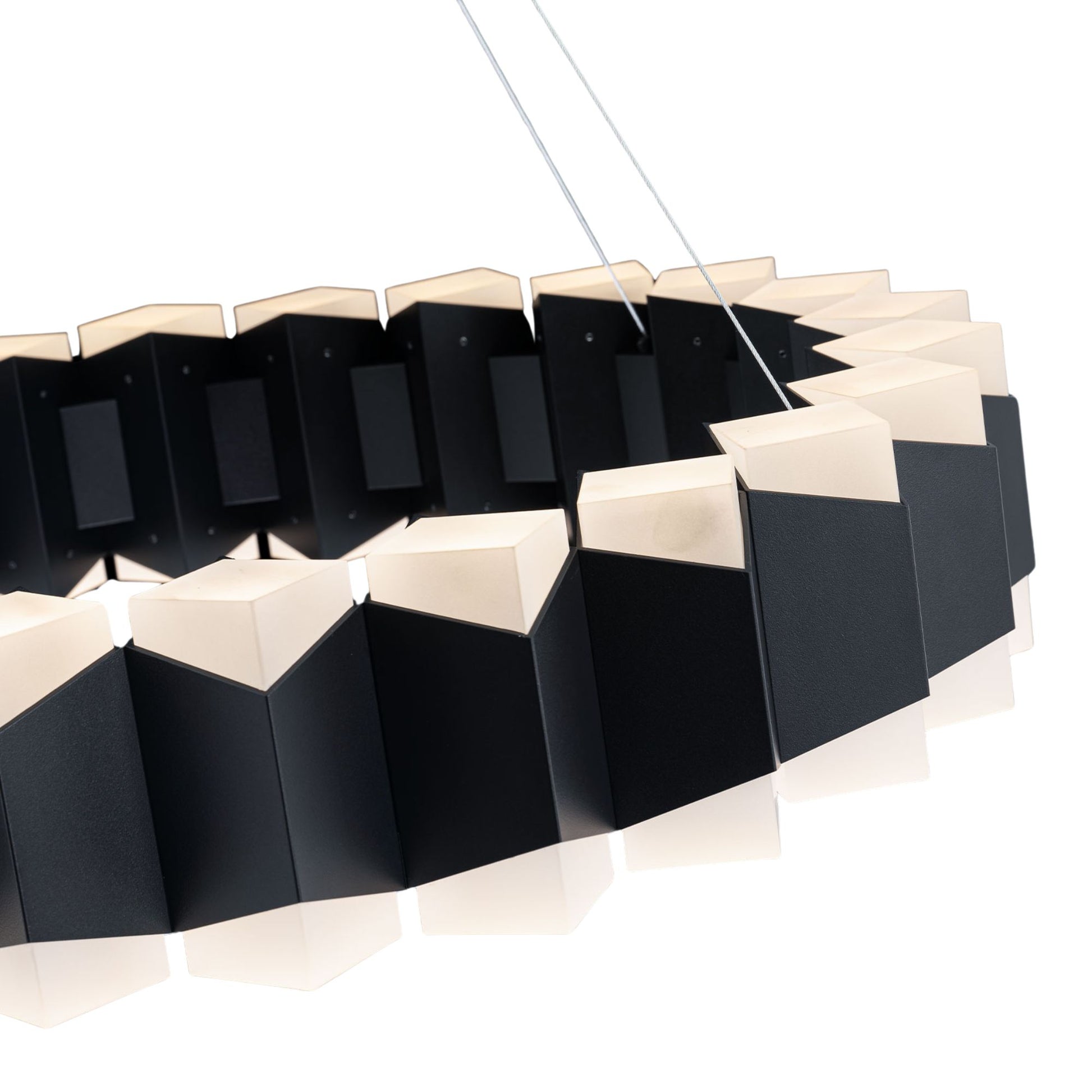 Dolman 27" LED Pendant, Black Finish - Bees Lighting