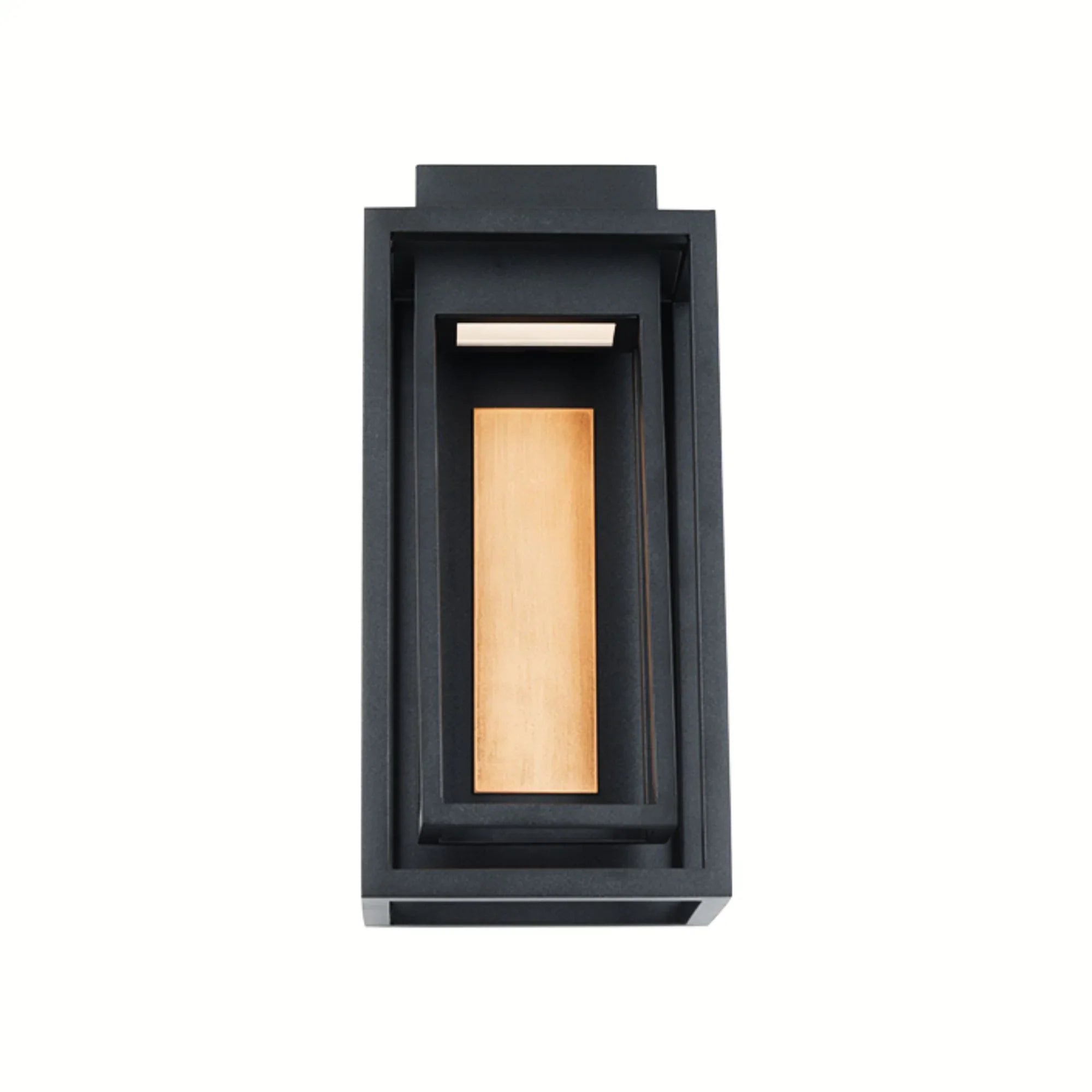 Modern Forms - Dorne 14" LED Outdoor Wall Sconce, Black & Aged Brass Finish | Bees Lighting