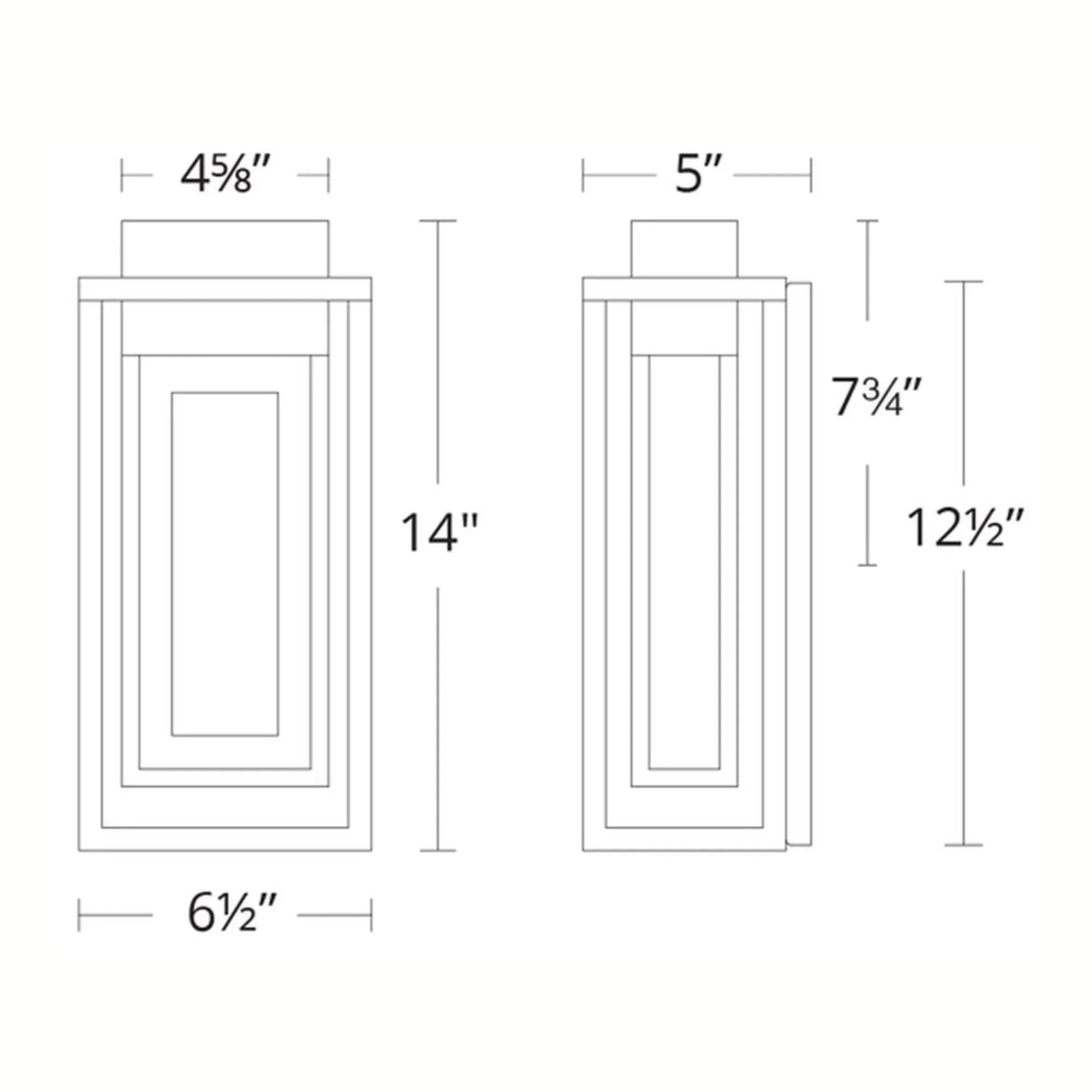 Modern Forms - Dorne 14" LED Outdoor Wall Sconce, Black & Aged Brass Finish | Bees Lighting