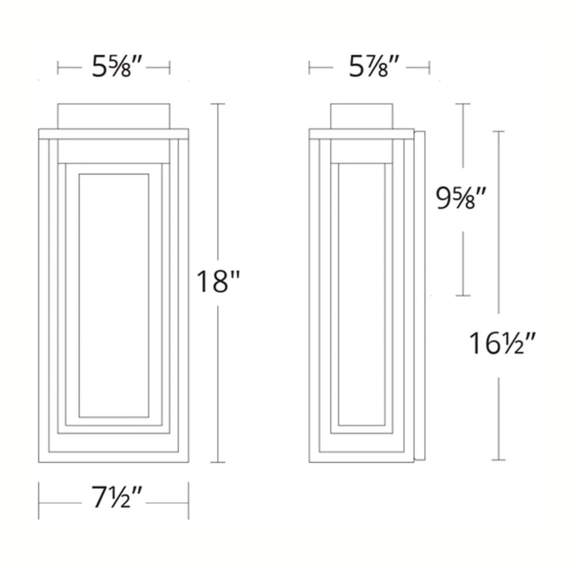 Modern Forms - Dorne 18" LED Outdoor Wall Sconce, Black & Aged Brass Finish | Bees Lighting