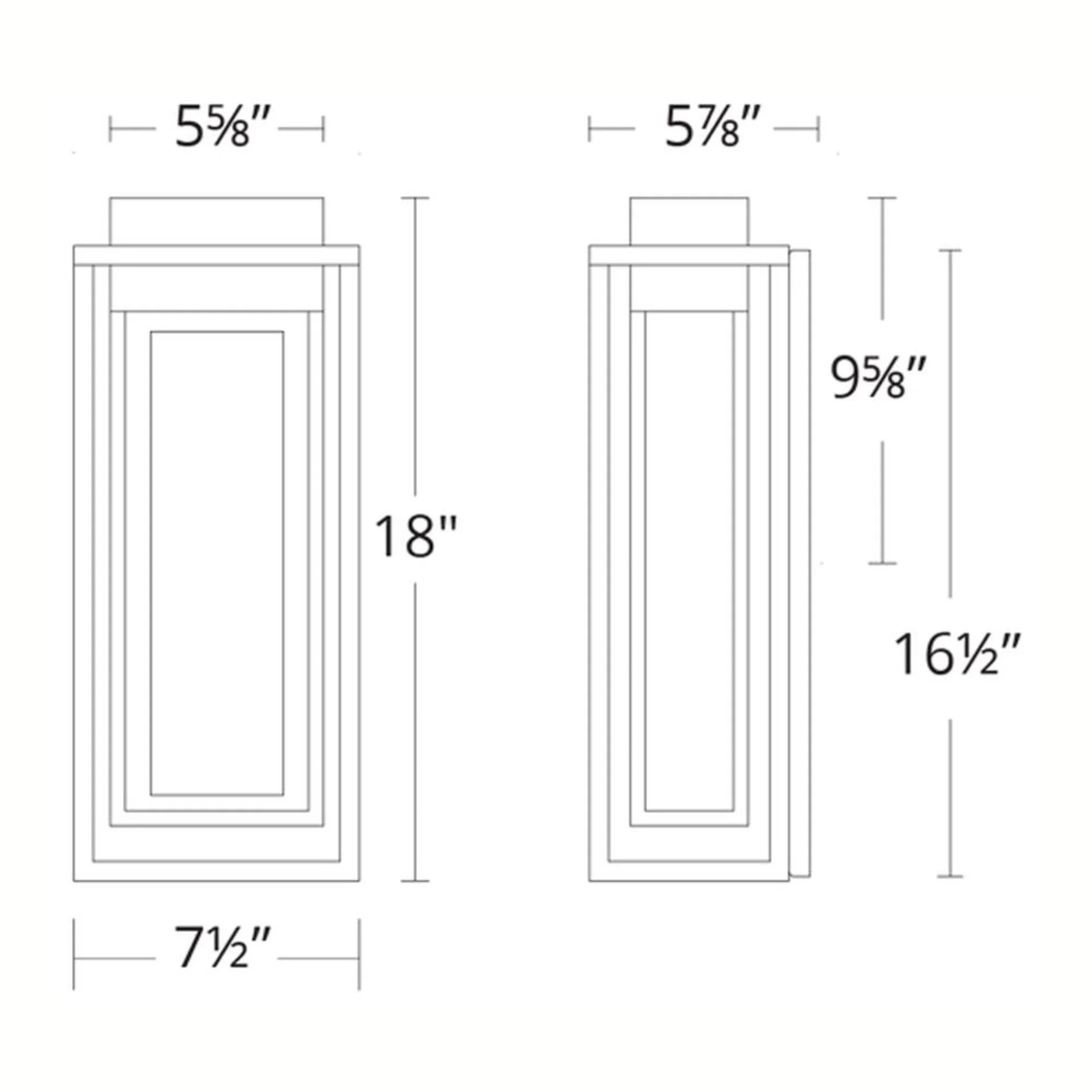 Modern Forms - Dorne 18" LED Outdoor Wall Sconce, Black & Aged Brass Finish | Bees Lighting