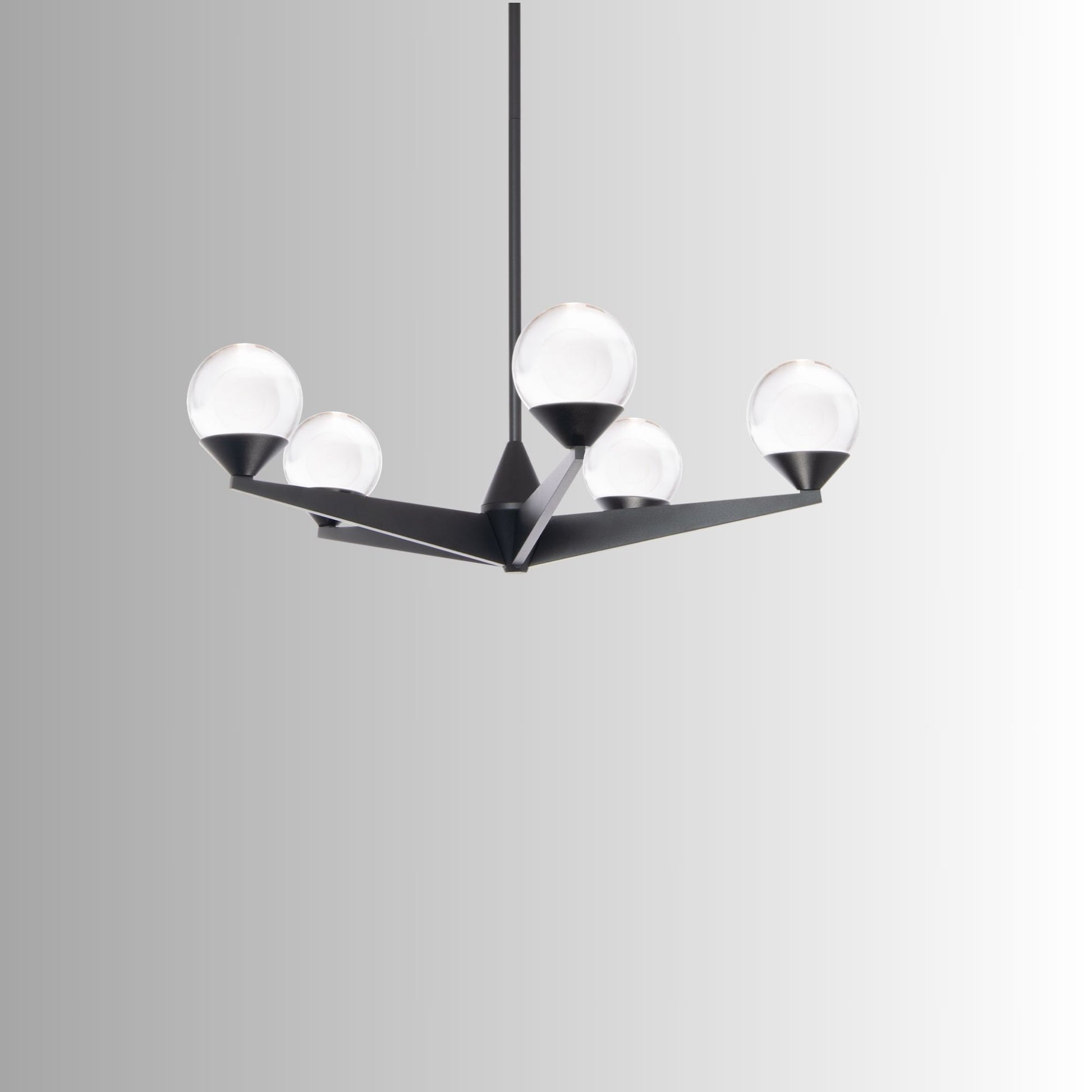 Double Bubble 24" LED Chandelier, Black Finish - Bees Lighting