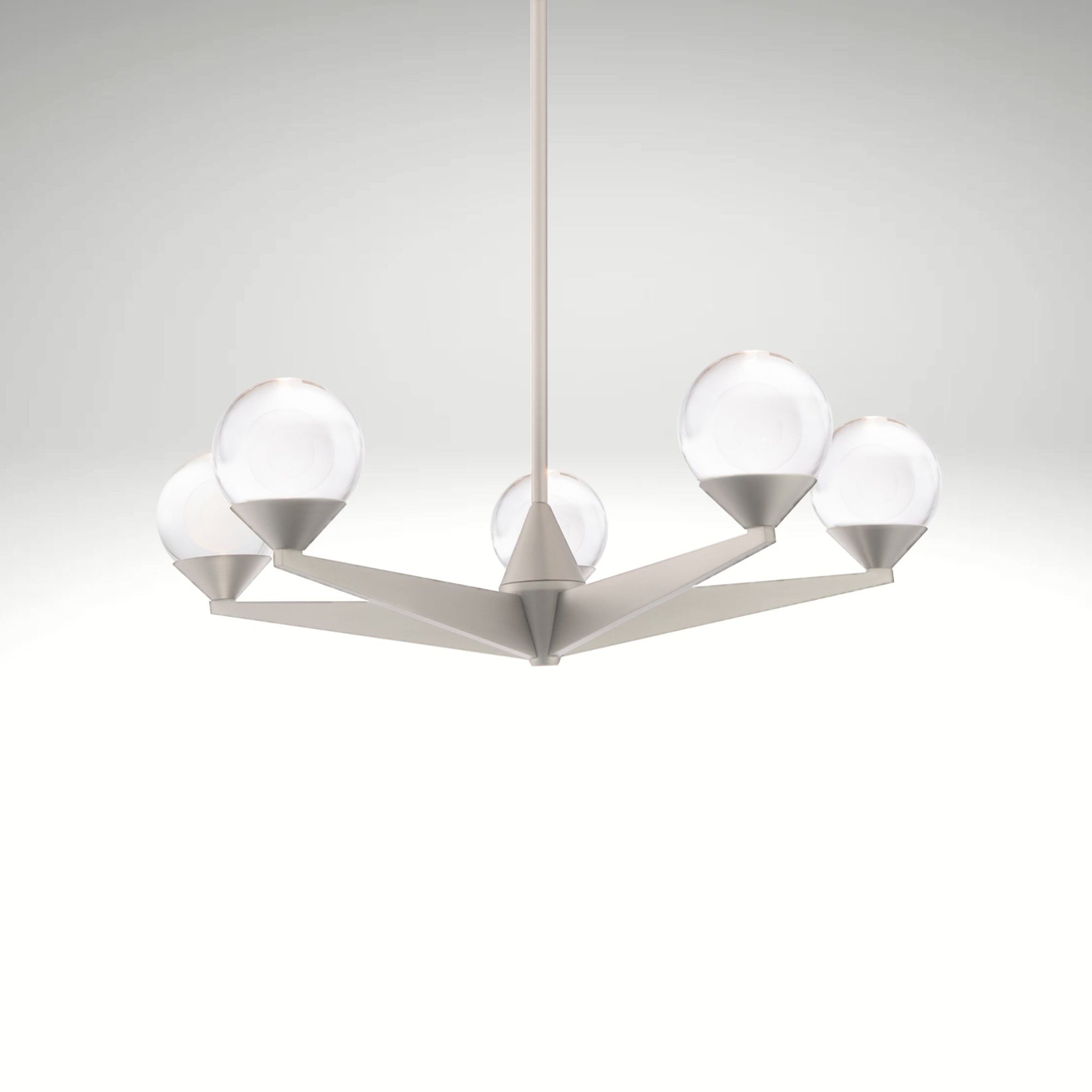 Double Bubble 24" LED Chandelier, Satin Nickel Finish - Bees Lighting