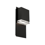 Draped 12" LED Outdoor Wall Sconce, Black Finish