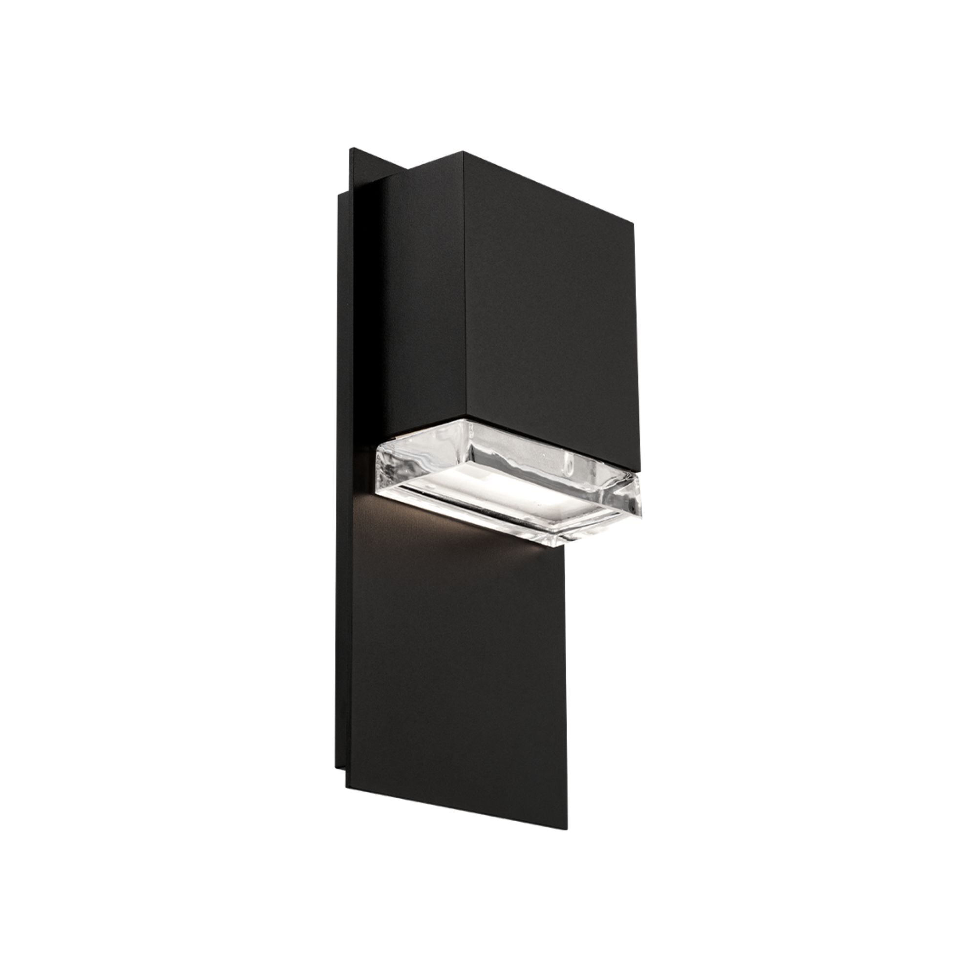 Draped 12" LED Outdoor Wall Sconce, Black Finish