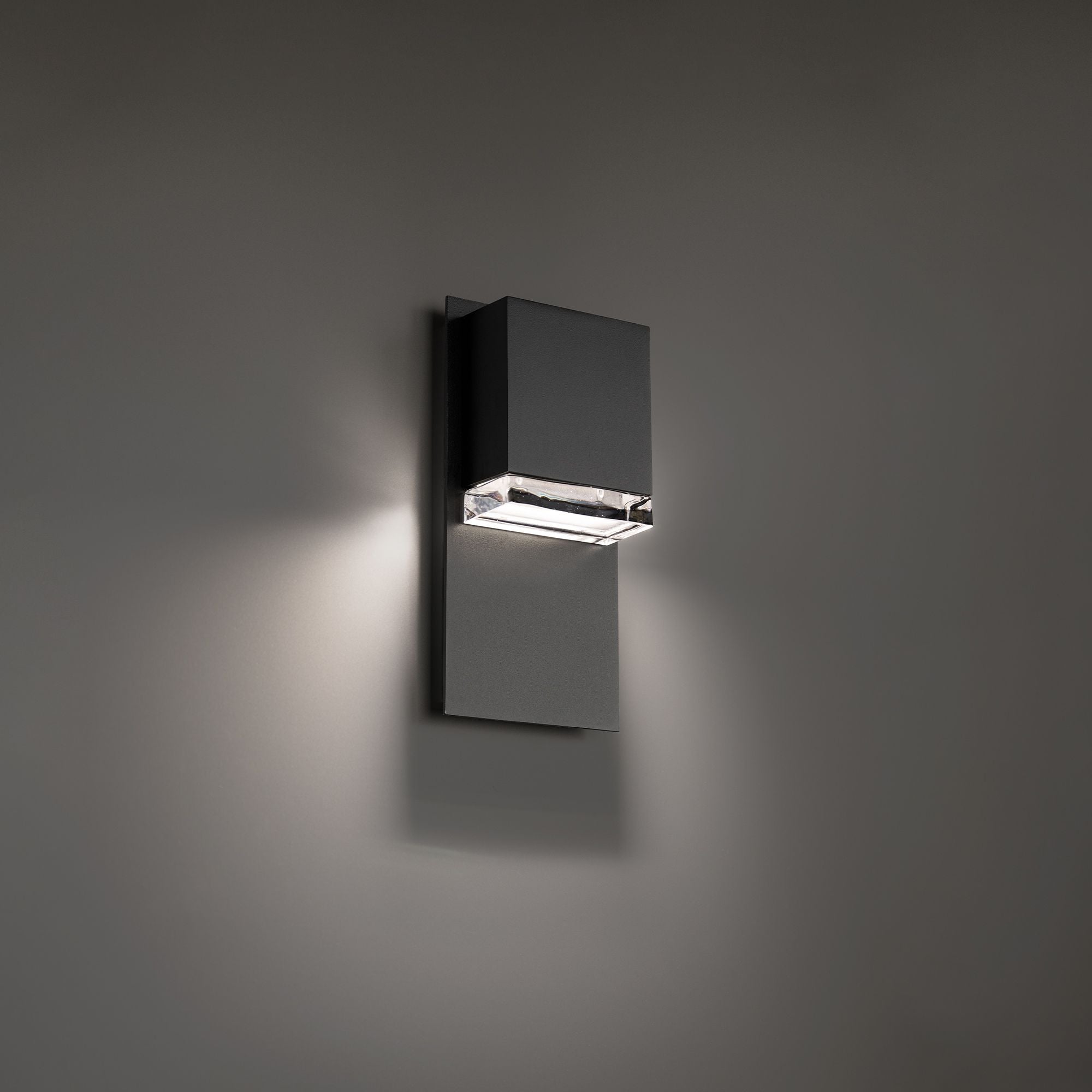 Draped 12" LED Outdoor Wall Sconce, Black Finish