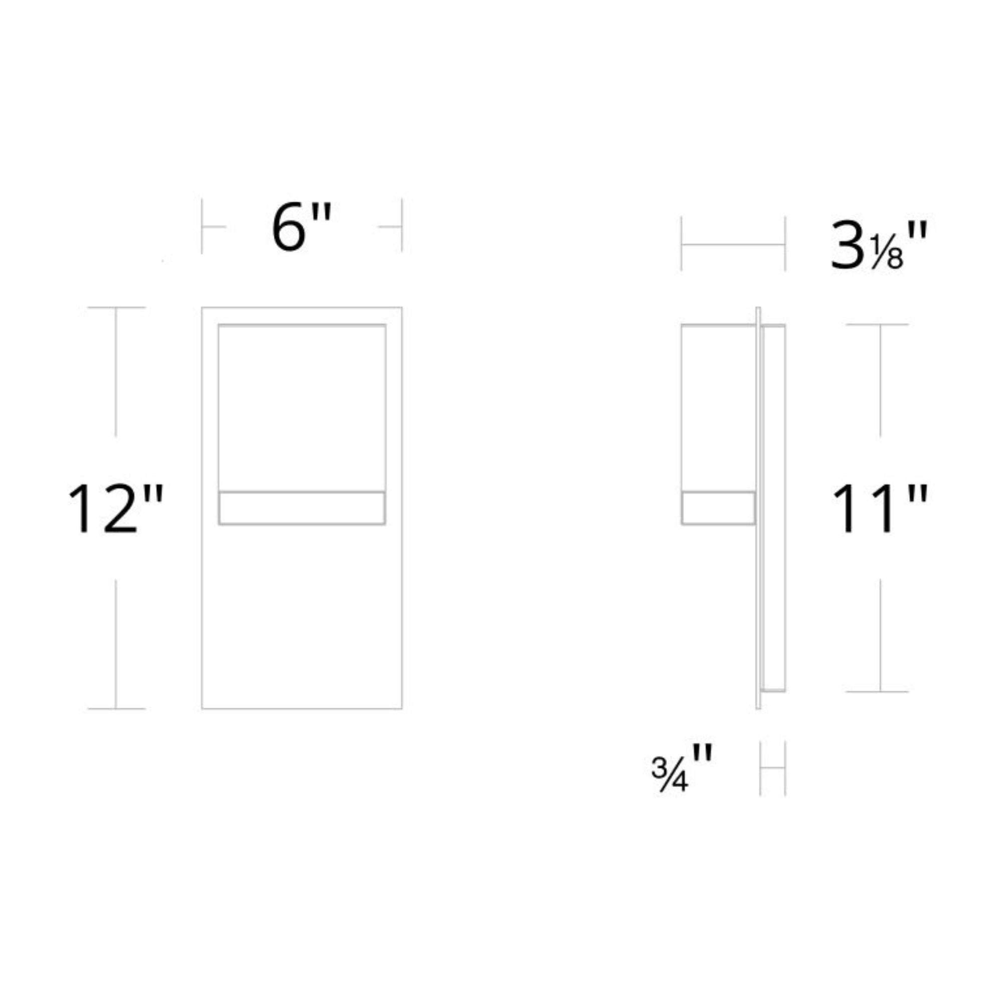 Draped 12" LED Outdoor Wall Sconce, Black Finish
