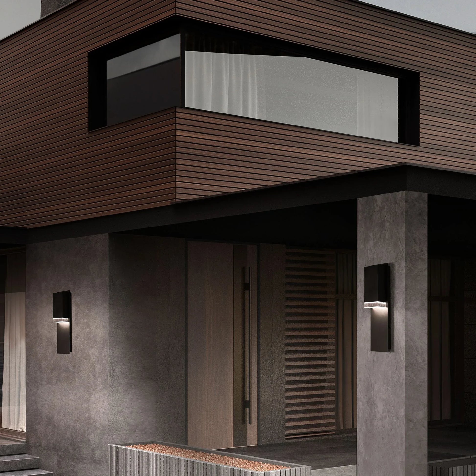 Modern Forms - Draped 18" LED Outdoor Wall Sconce, Black Finish | Bees Lighting