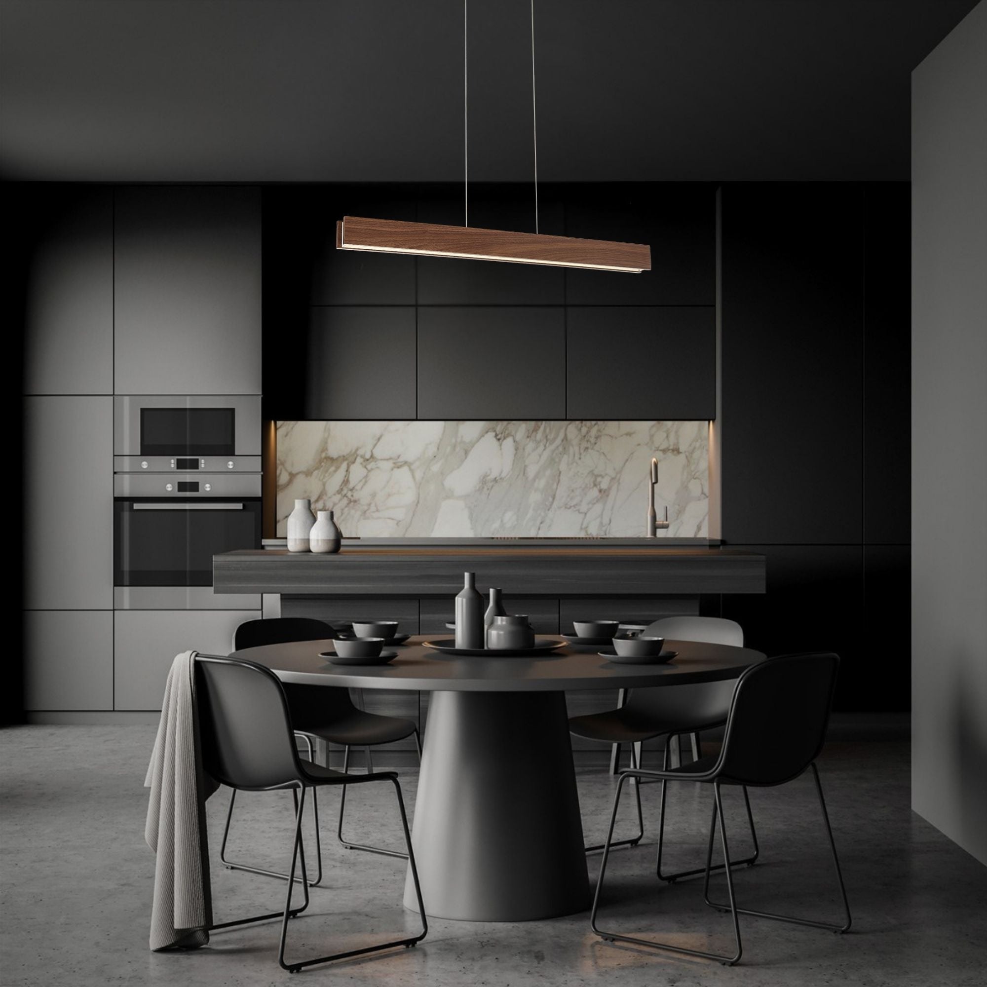 Drift 38 in. LED Pendant Light Brown Finish - Bees Lighting