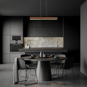 Drift 38" LED Linear Pendant, Dark Walnut Finish - Bees Lighting