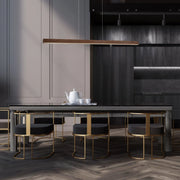 Drift 56" LED Linear Pendant, Dark Walnut Finish - Bees Lighting