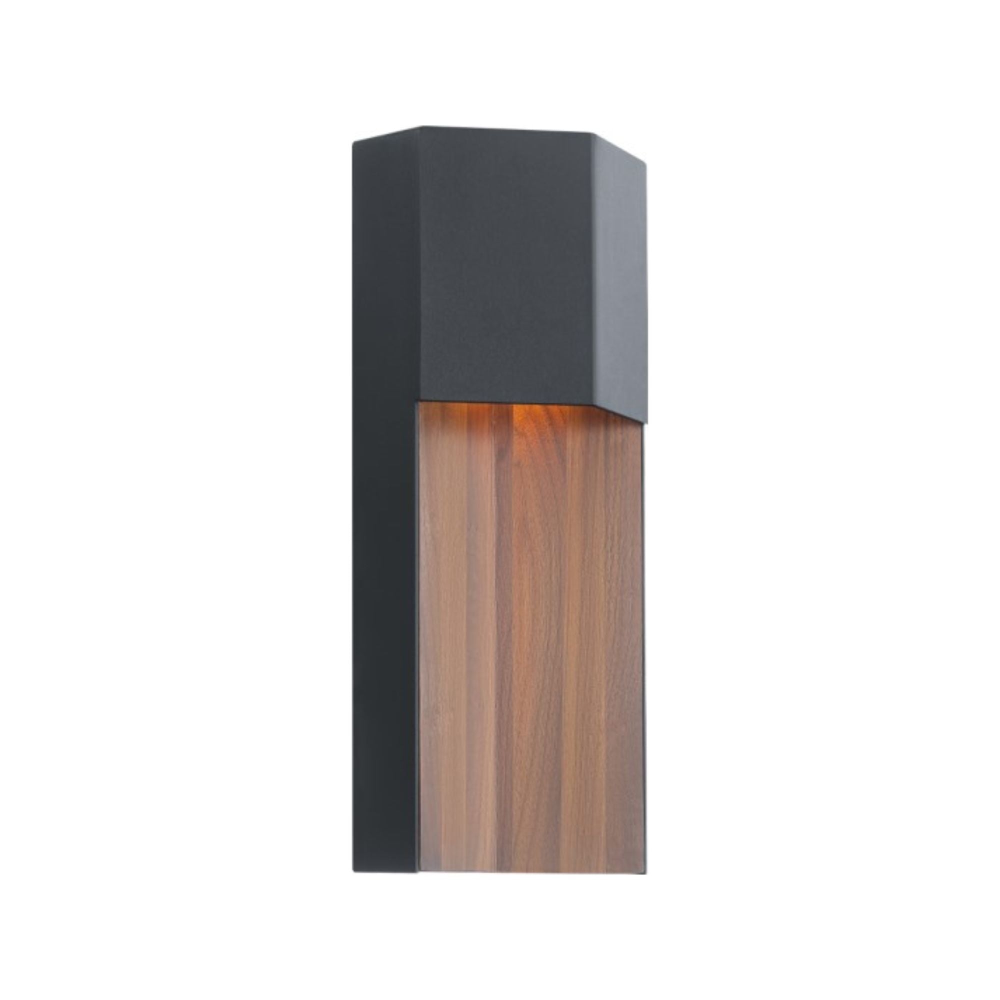 Dusk 14" LED Outdoor Wall Sconce, Black & Dark Bronze Finish - Bees Lighting