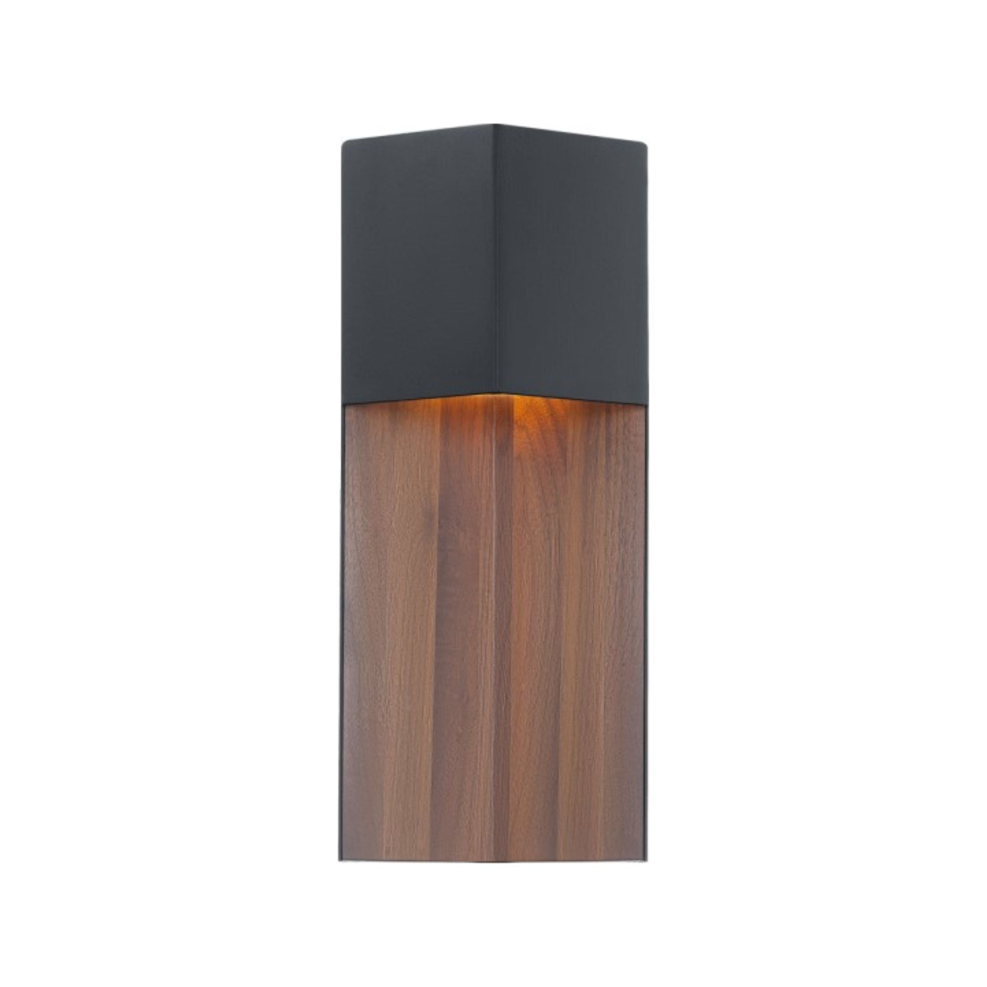 Dusk 14" LED Outdoor Wall Sconce, Black & Dark Bronze Finish - Bees Lighting