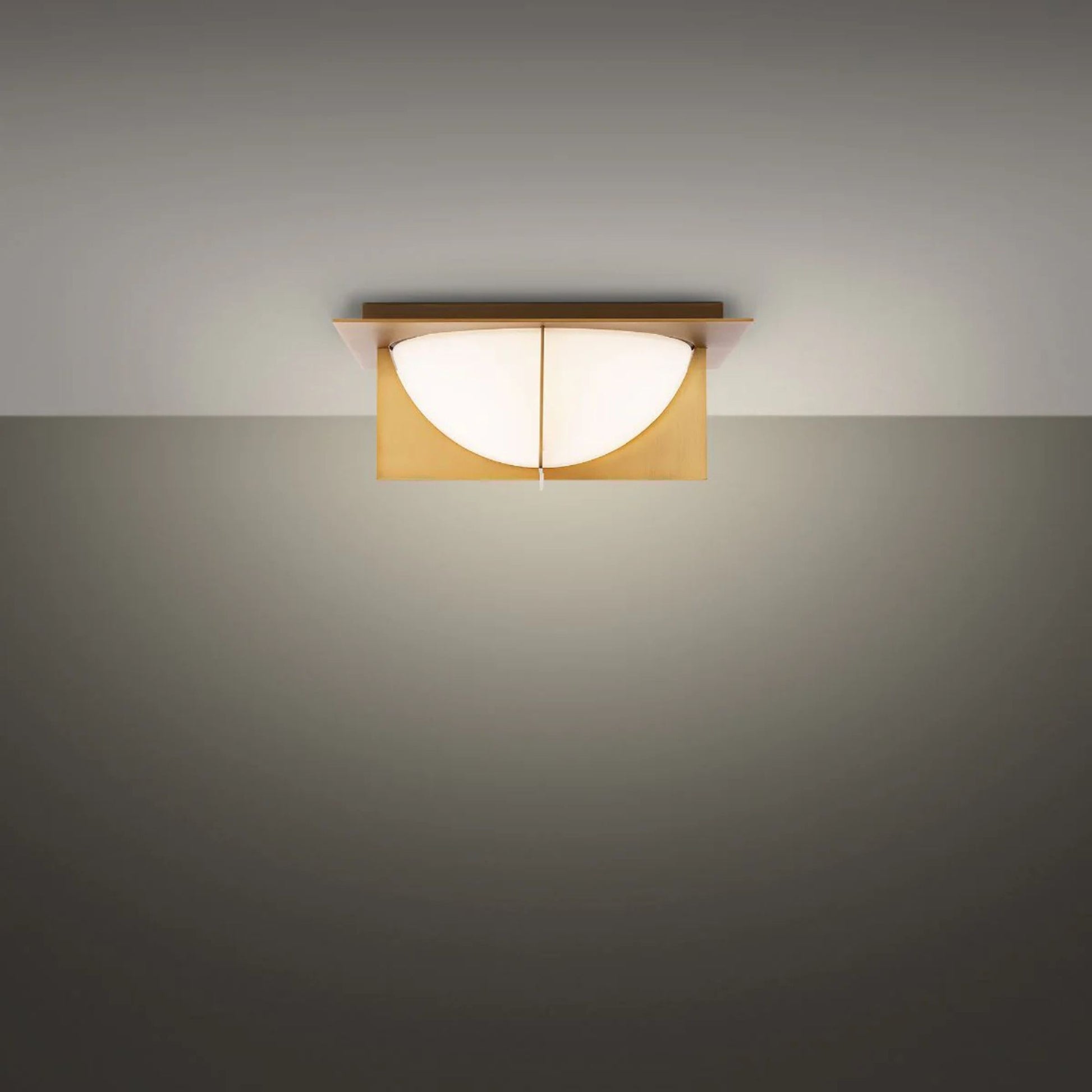 Echelon 14" LED Flush Mount, Aged Brass Finish - Bees Lighting